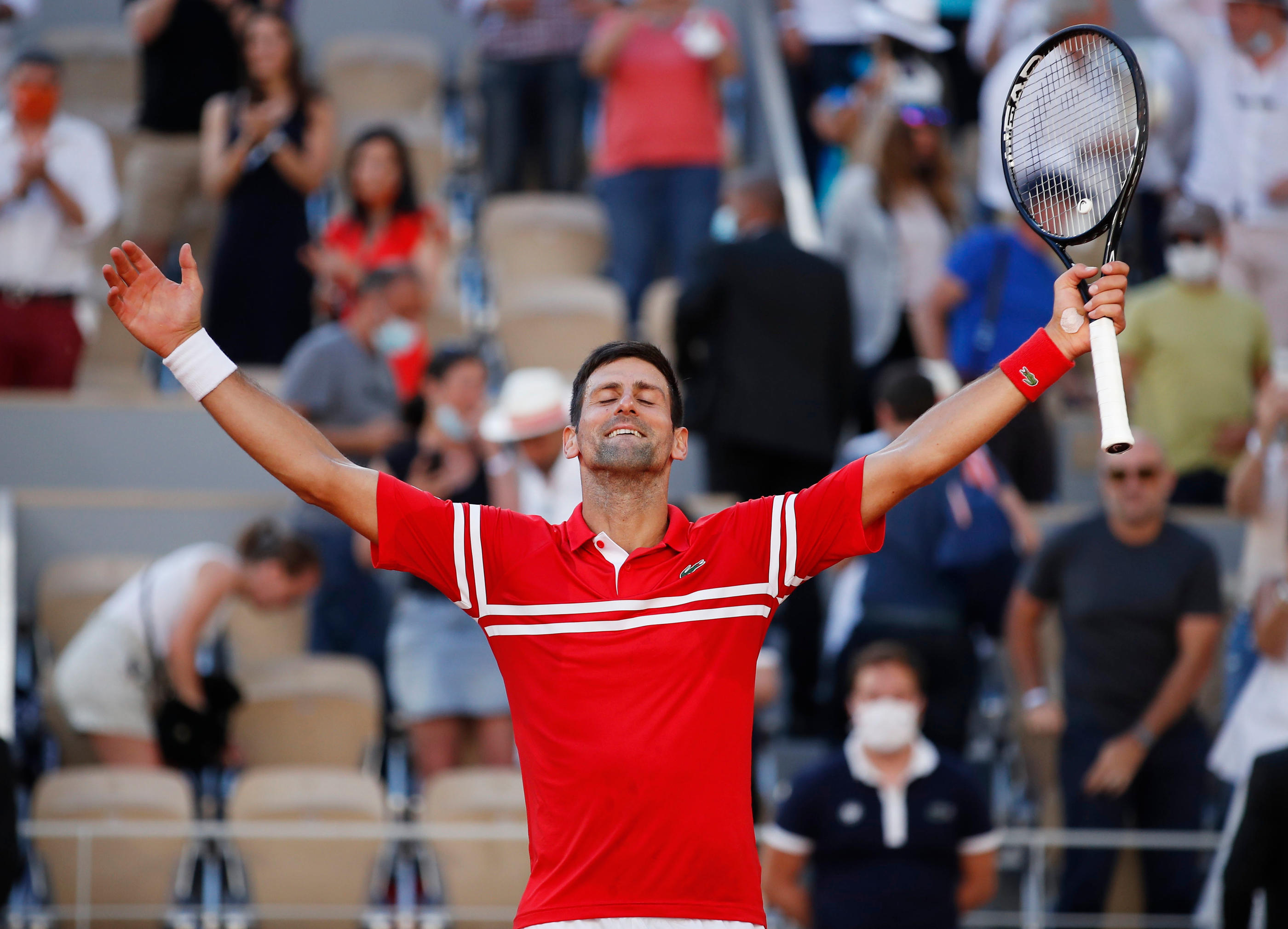Novak Djokovic savoure sa 19e victoire en Grand Chelem./REUTERS/Gonzalo Fuentes