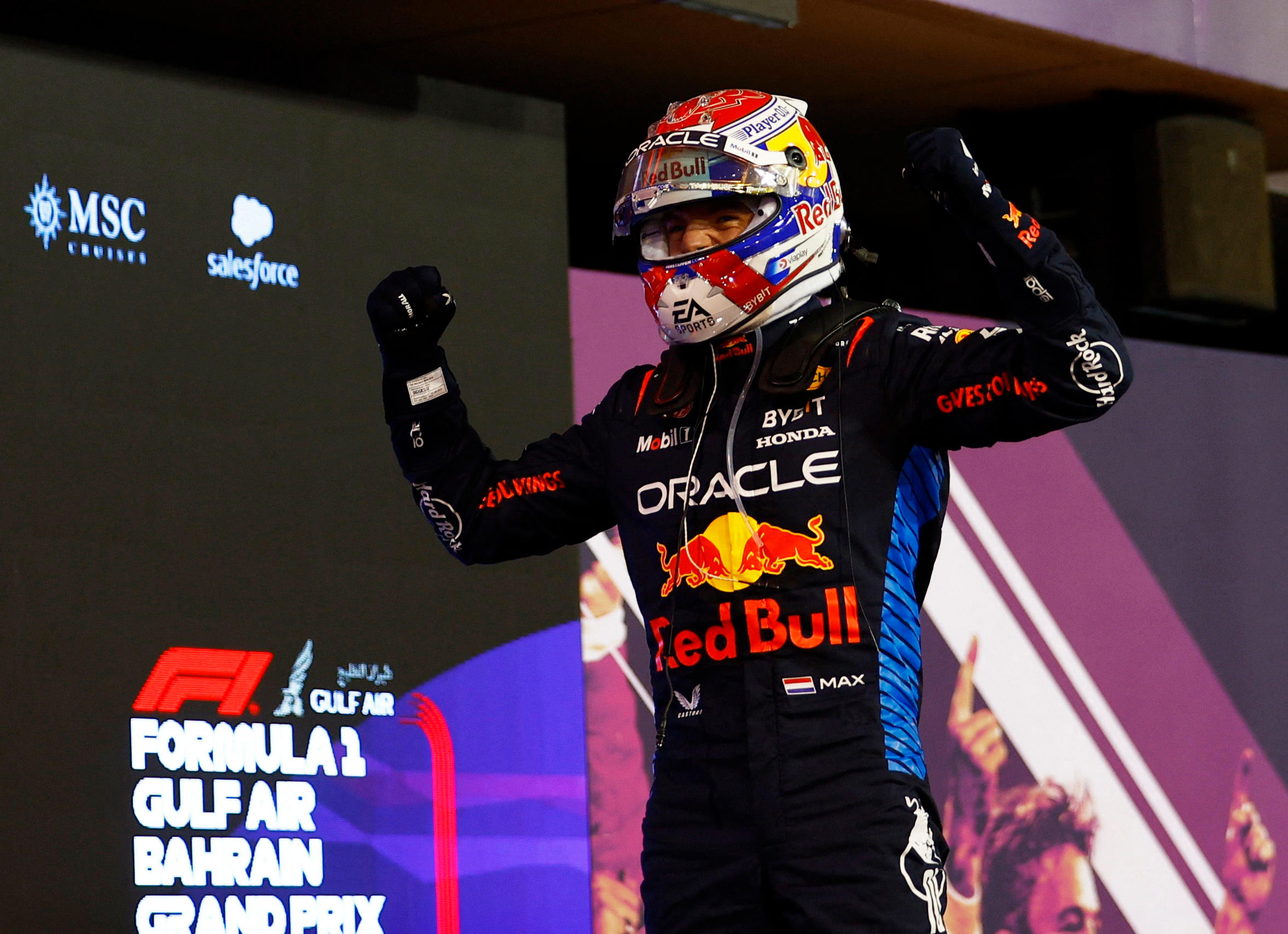 C'est la 55e victoire en Grand Prix pour le champion du monde Max Verstappen qui semble toujours intouchable. REUTERS/Rula Rouhana