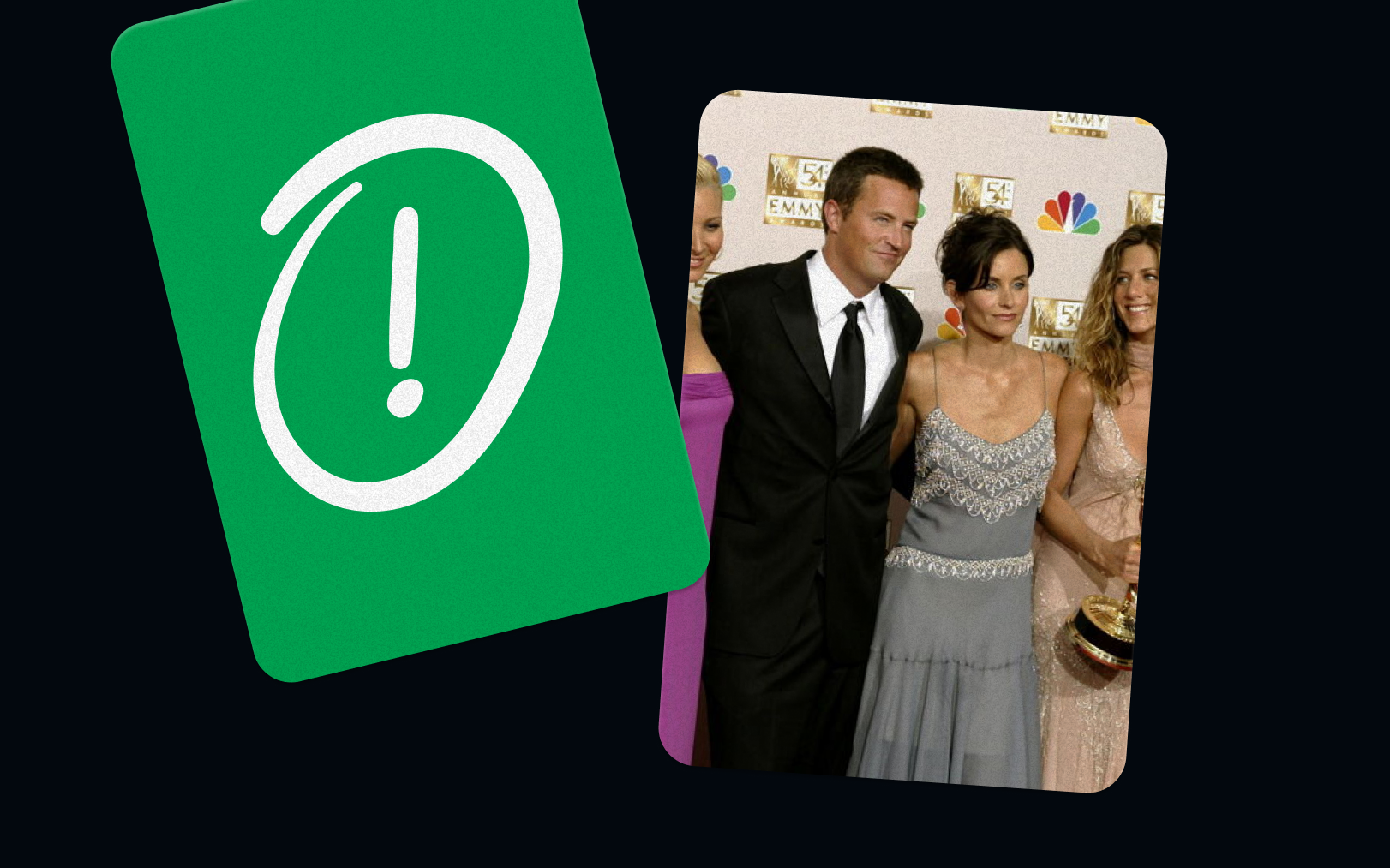 Matthew Perry (3e en partant de la gauche) était le légendaire Chandler Bing aux côtés des acteurs de « Friends ».