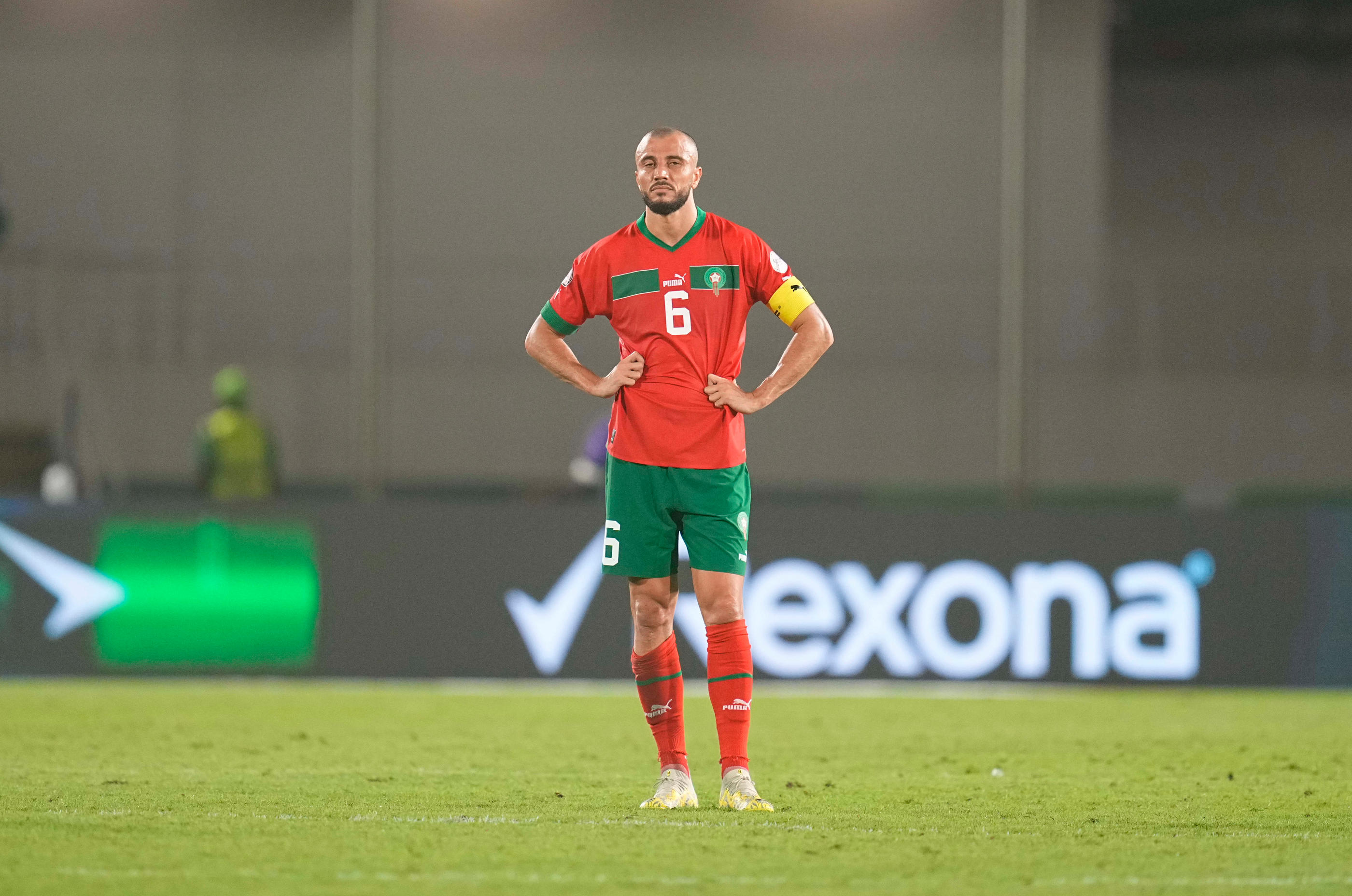 Romain Saïss et les Marocains ont quitté la CAN dès les huitièmes de finale mardi. Icon Sport