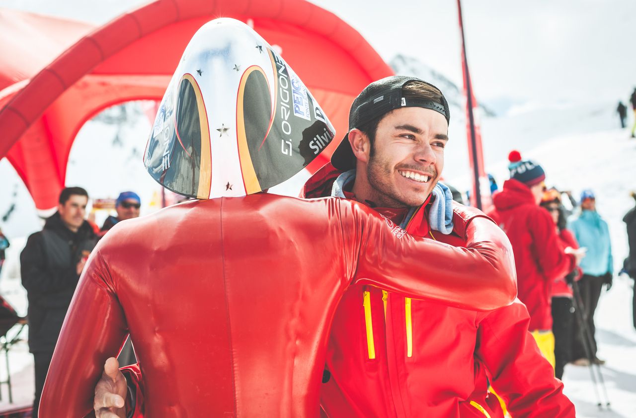 Simon Billy -ici en 2018) a battu ce mercredi, le record du monde de vitesse à ski DR/Rémi Morel