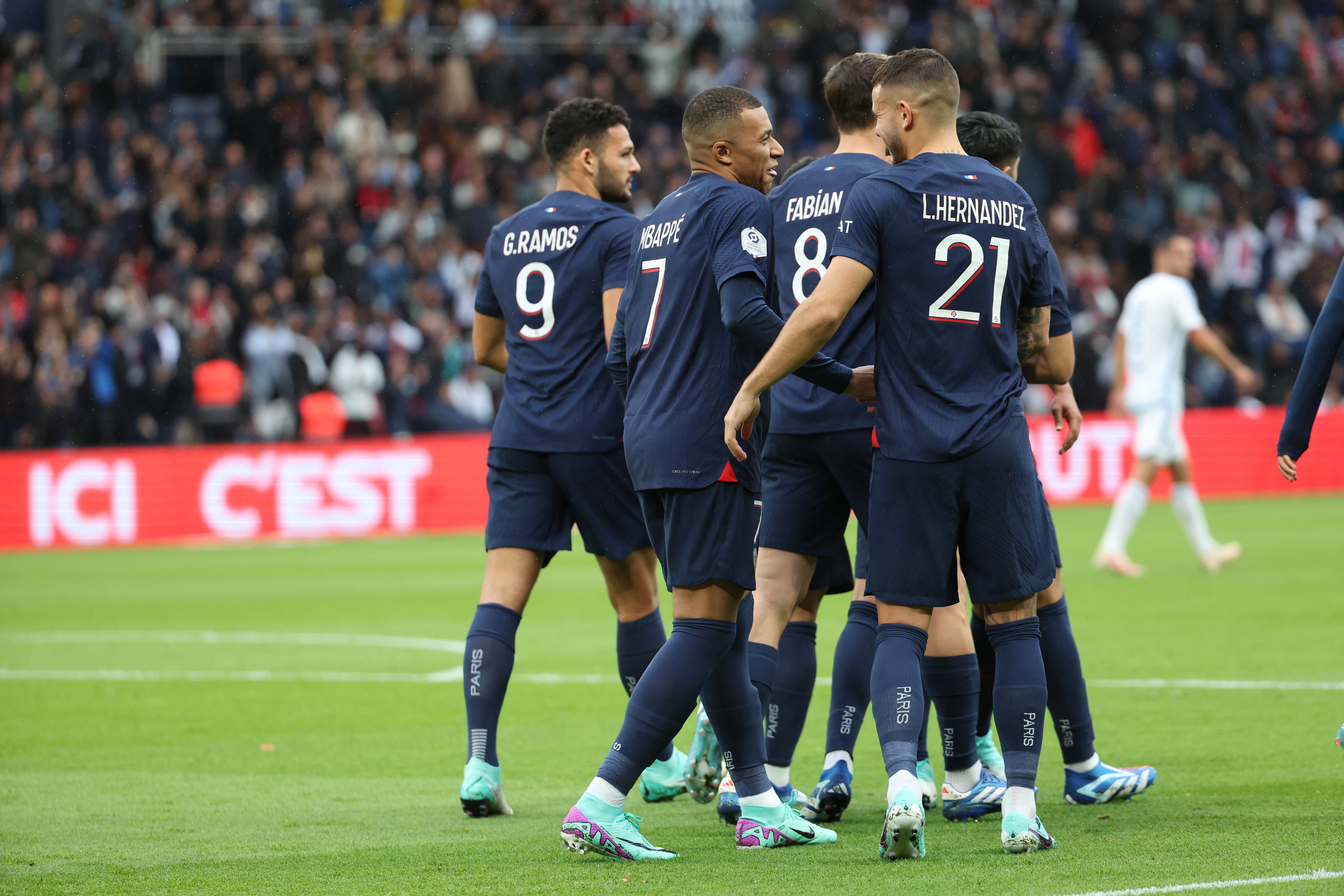 Kylian Mbappé a marqué son huitième but de la saison. LE PARISIEN / ARNAUD JOURNOIS