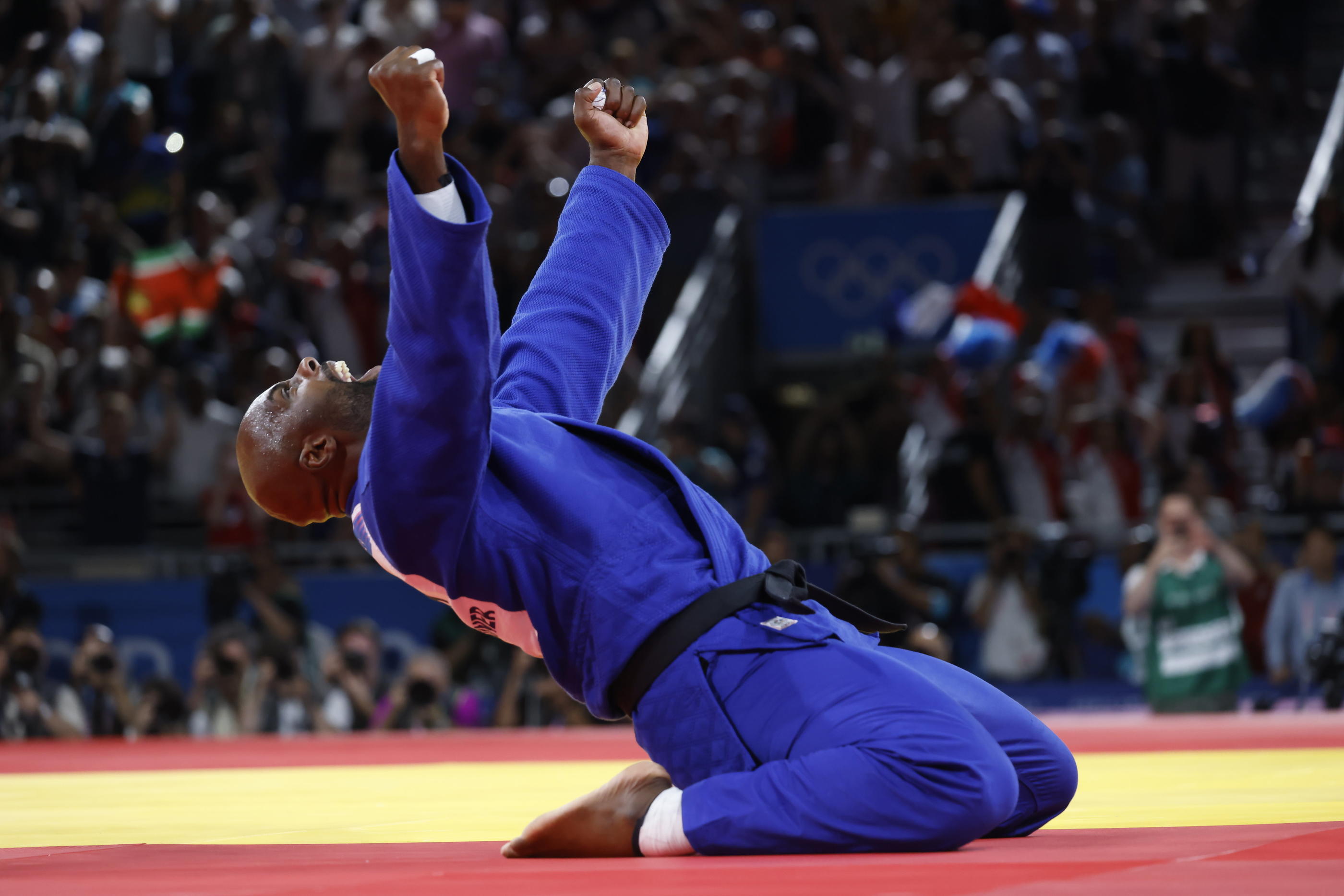 Teddy Riner a remporté sa quatrième médaille d'or aux JO, ce vendredi (LP/Olivier Corsan).