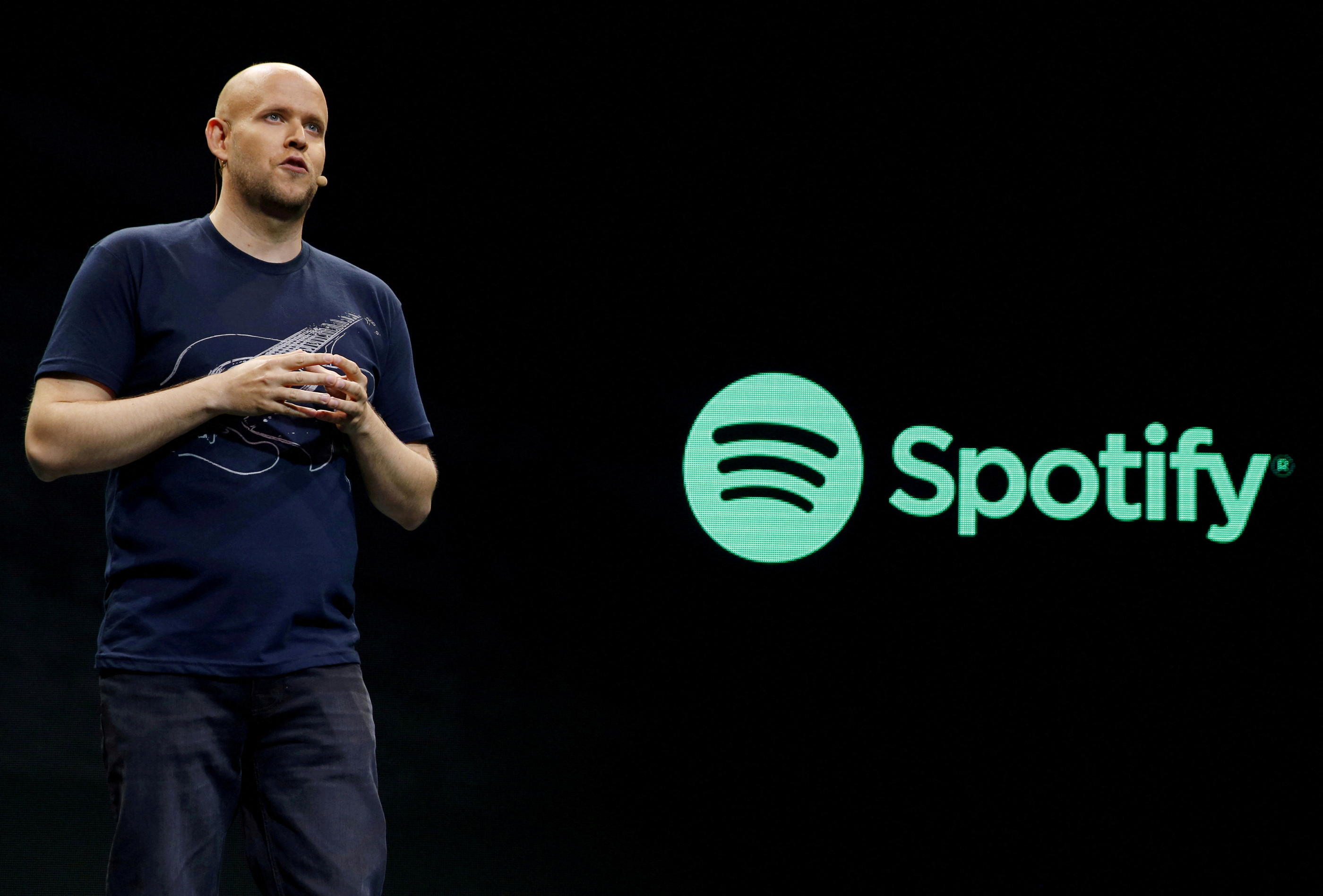 Dans un communiqué, Daniel Ek, le patron de Spotify, a annoncé une série de mesure pour (tenter) de lutter contre la désinformation sur  la plateforme (Archives). REUTERS/Shannon Stapleton