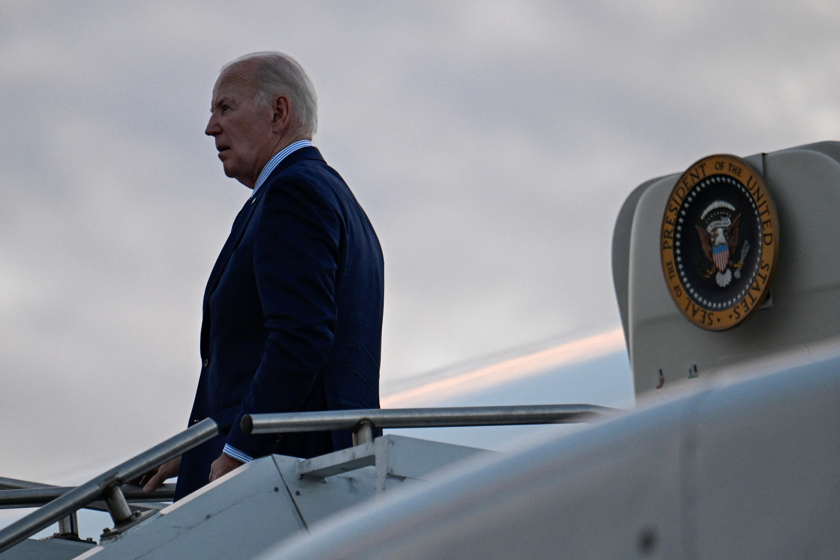 Ce mercredi, Joe Biden atterrira en France et le président américain, en campagne pour sa réélection à la Maison Blanche face à Donald Trump, ne redécollera pour Washington que dimanche. REUTERS/Craig Hudson