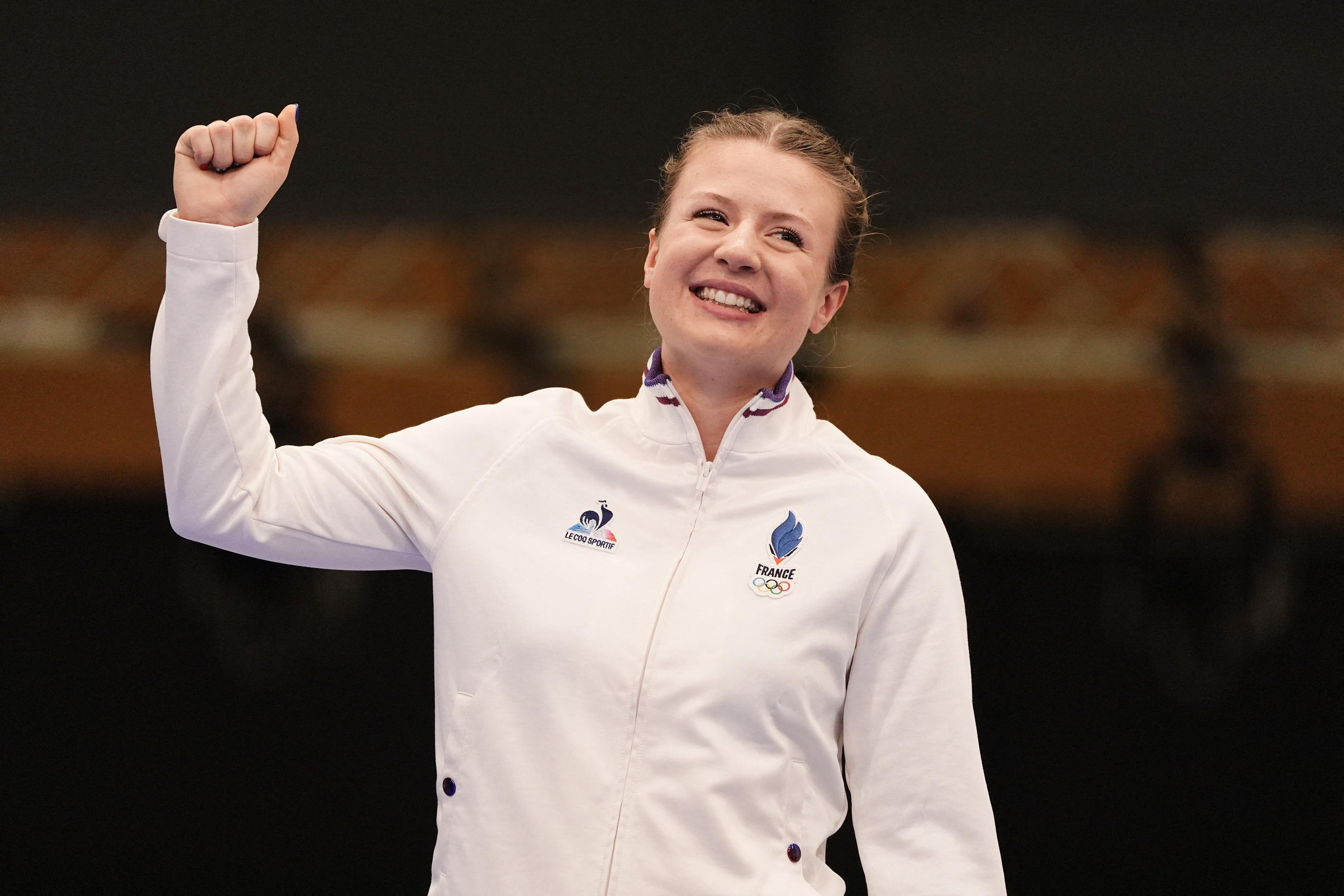 Châteauroux (Indre), ce samedi 3 août. Camille Jedrzejewski a décroché l'argent pour sa première participation aux Jeux olympiques. REUTERS/Amr Alfiky