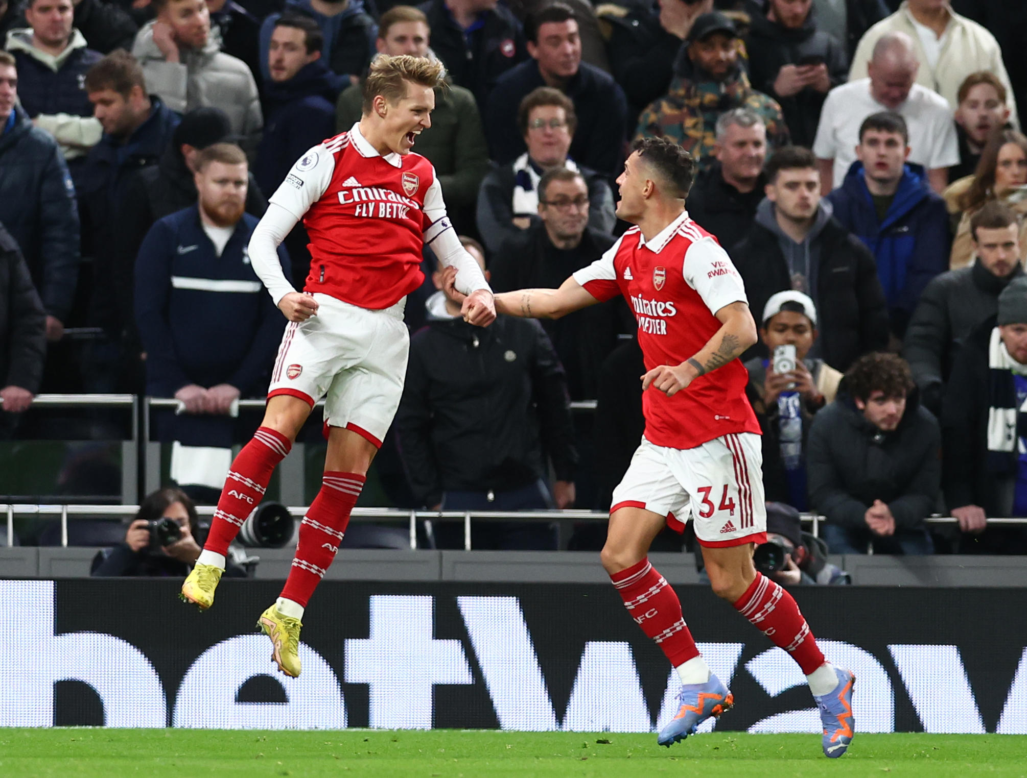 Martin Odegaard a marqué son huitième but de la saison en Premier League contre Tottenham. Icon sport