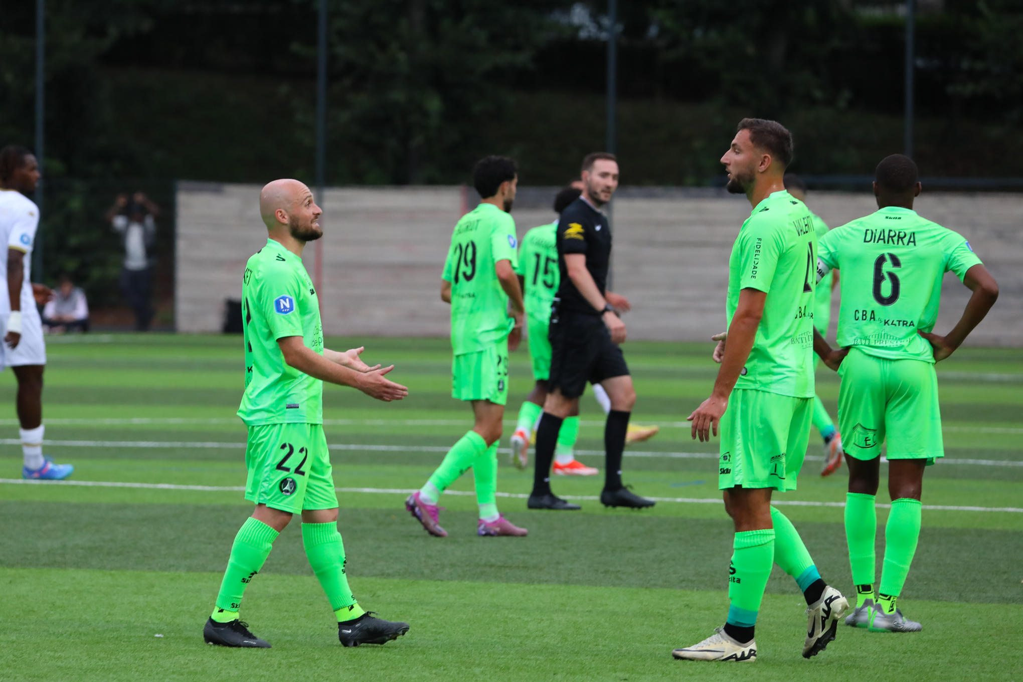 Florian Dexet, Enzo Valentim et  leurs coéquipiers du Paris 13 Atletico se sont logiquement inclinés à Dijon. Icon Sport