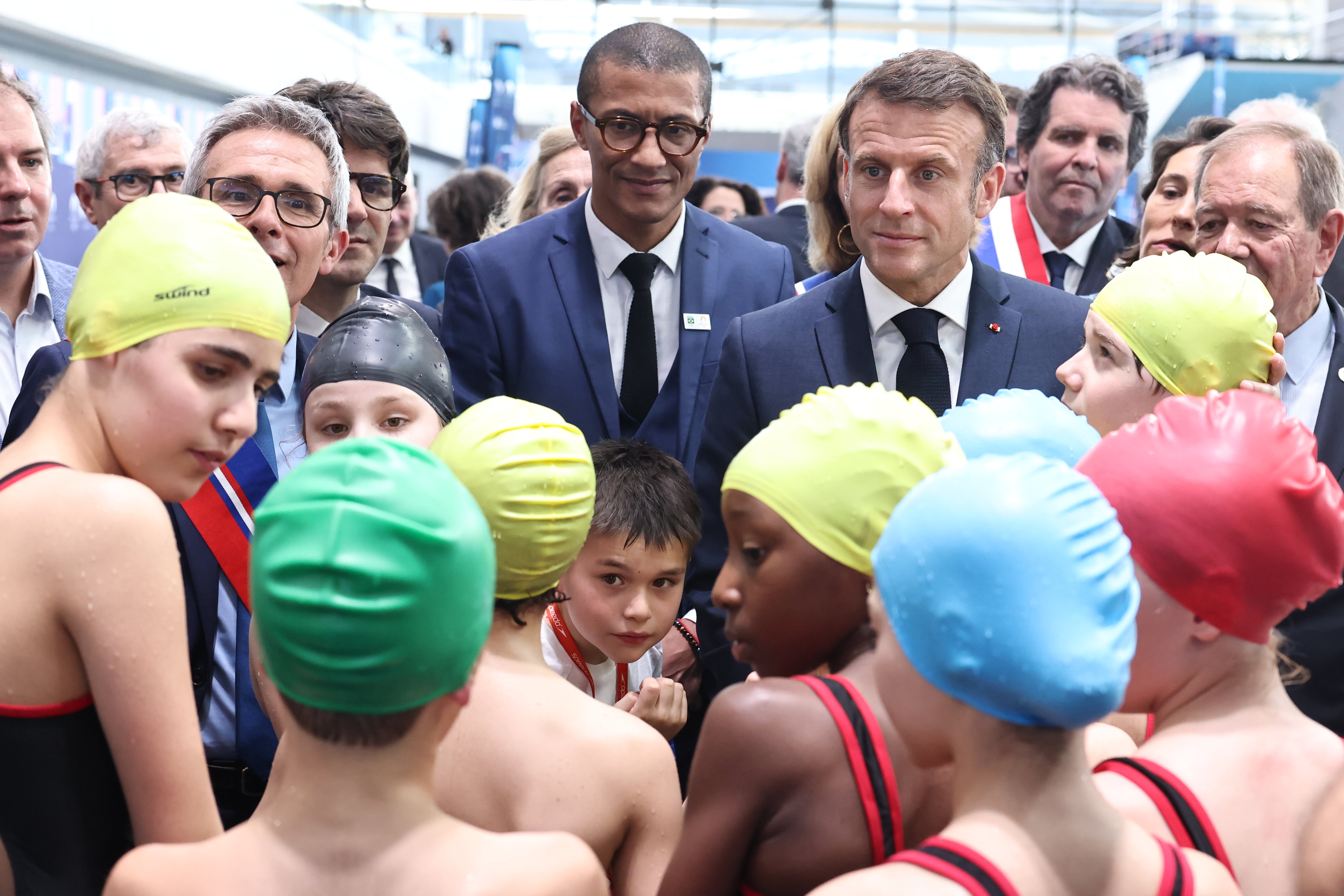 Ce jeudi, Emmanuel Macron évoque la préparation de "plusieurs scénarios" concernant la cérémonie d'ouverture des Jeux olympiques. LP / Fred Dugit