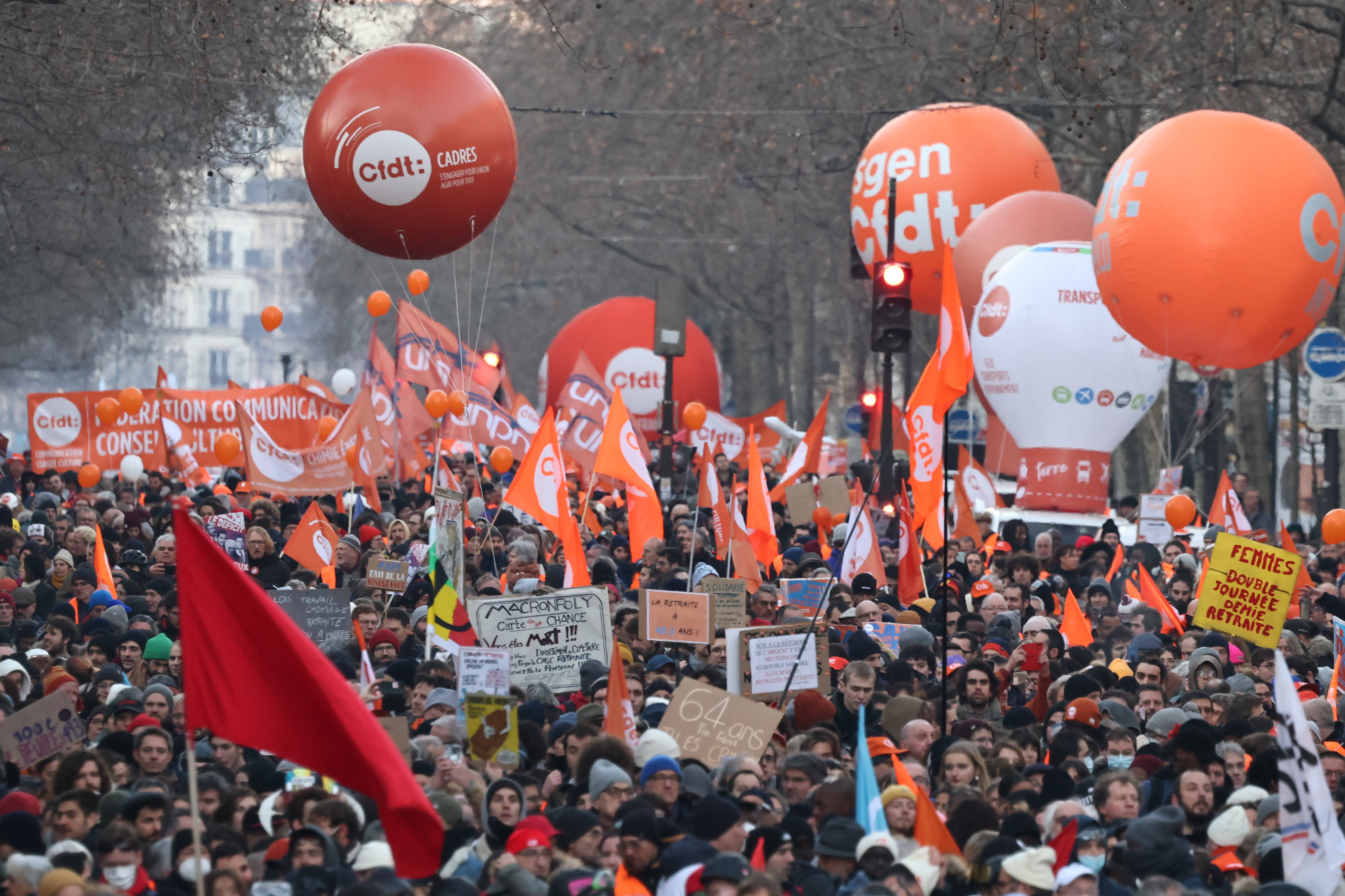 Les manifestations contre la réforme des retraites ont une nouvelle fois fait le plein, ce mardi 7 février. LP/Fred Dugit