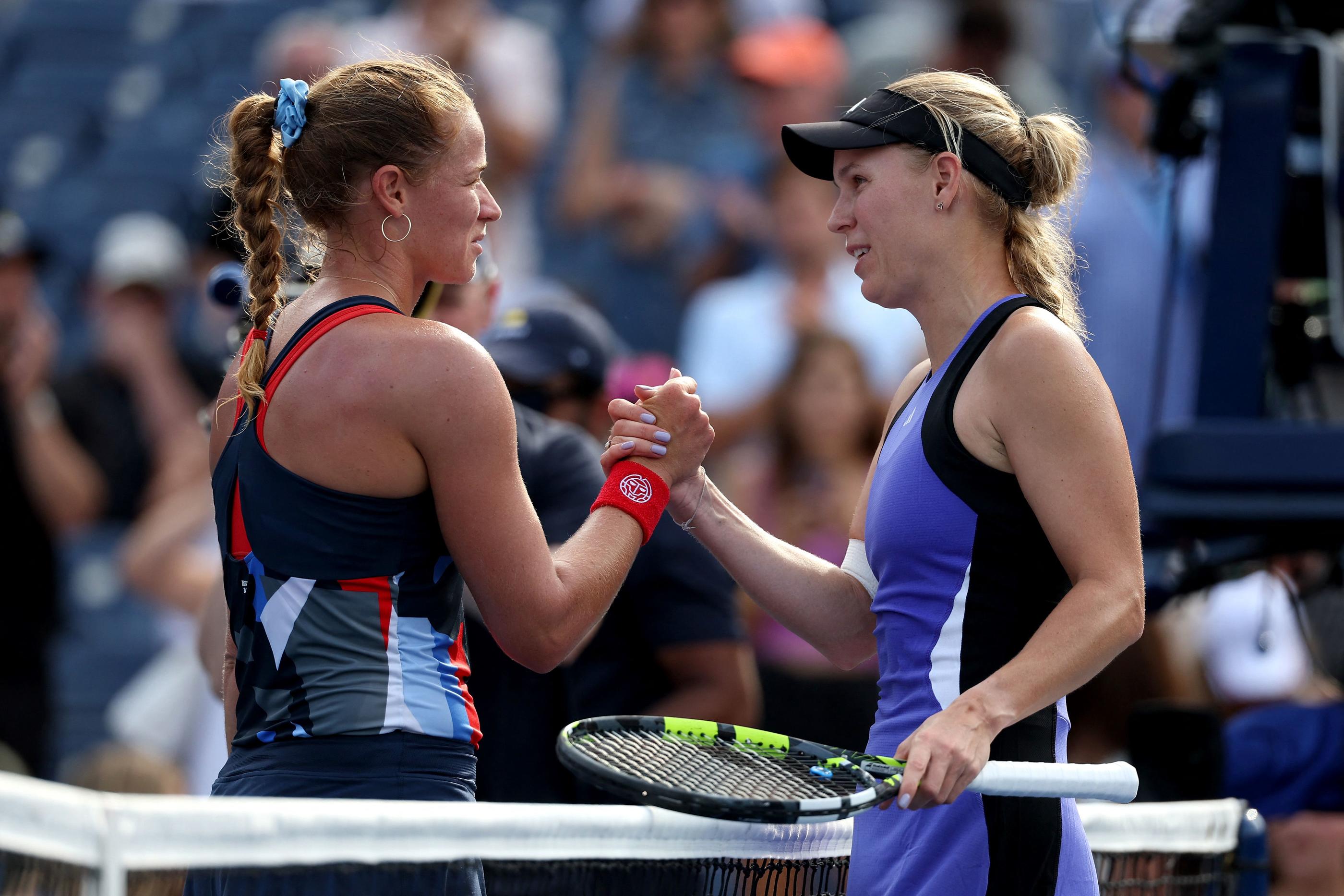 Jessika Ponchet s'est inclinée au 3e tour de l'US Open ce samedi face à Caroline Wozniacki. Al Bello/Getty Images/AFP