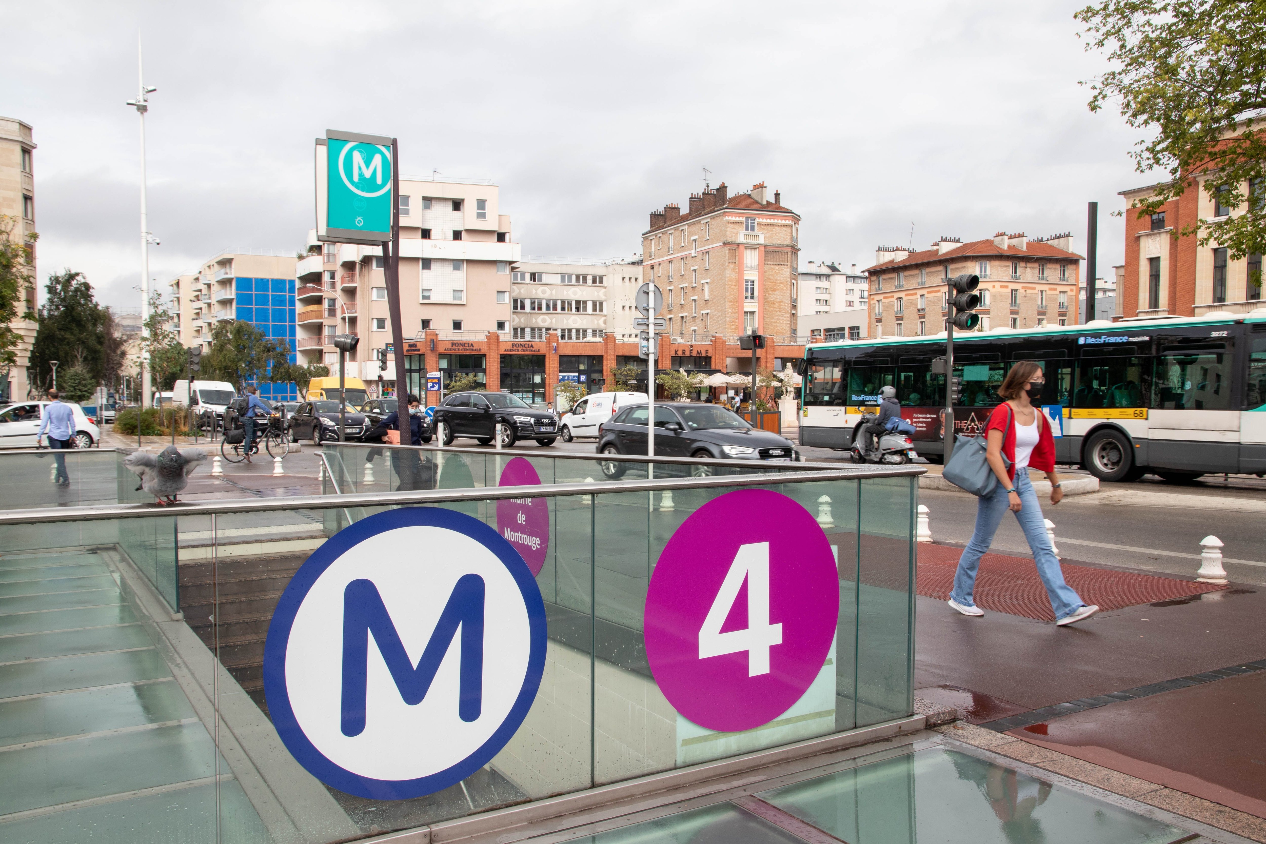 Montrouge (Hauts-de-Seine), le 14 septembre 2021. La ligne 4 du métro poursuit sa route. Deux nouvelles stations seront créées, dans les Hauts-de-Seine, après Mairie-de-Montrouge, l'actuel terminus (ci-dessus) :   Barbara, en limite de Bagneux et Bagneux-Lucie Aubrac. LP/Lilouanne Blériot