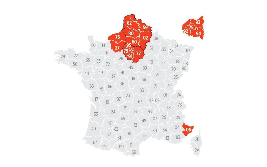 Video Covid 19 La Carte Des 16 Departements Reconfines Pour 4 Semaines Le Parisien