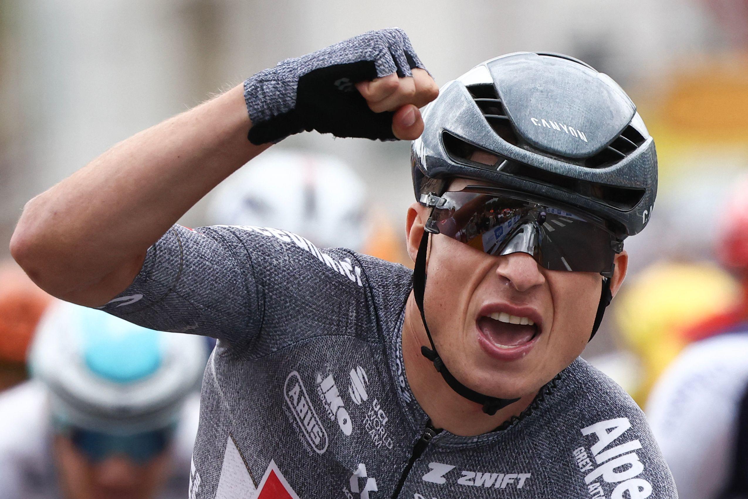 Jasper Philipsen a remporté sa deuxième victoire sur ce Tour de France. (Anne-Christine POUJOULAT / AFP)