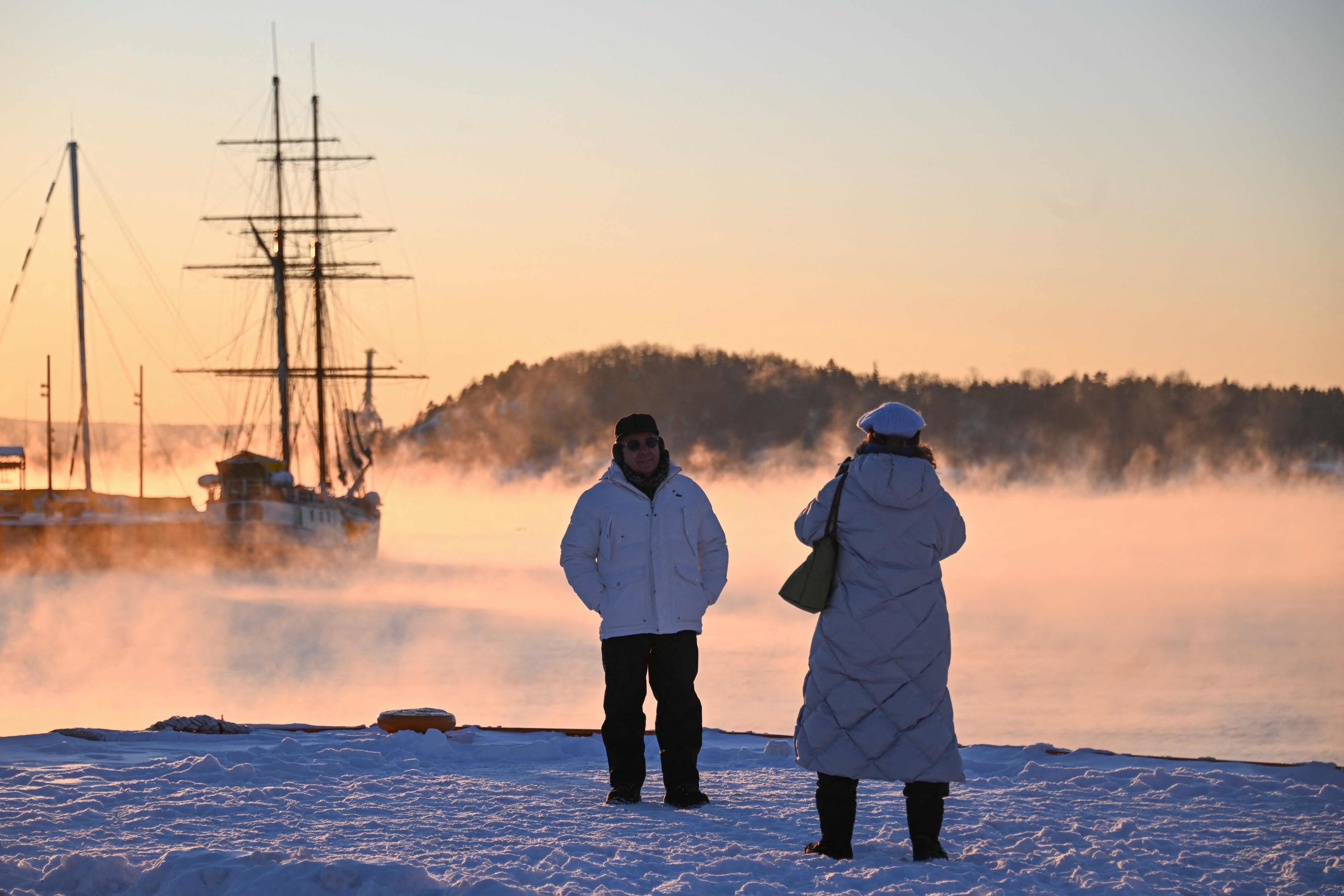 À Oslo, capitale de la Norvège (ici le 5 janvier), la température a frôlé les -20°C ce lundi matin pour le quatrième jour consécutif. AFP/Olivier Morin