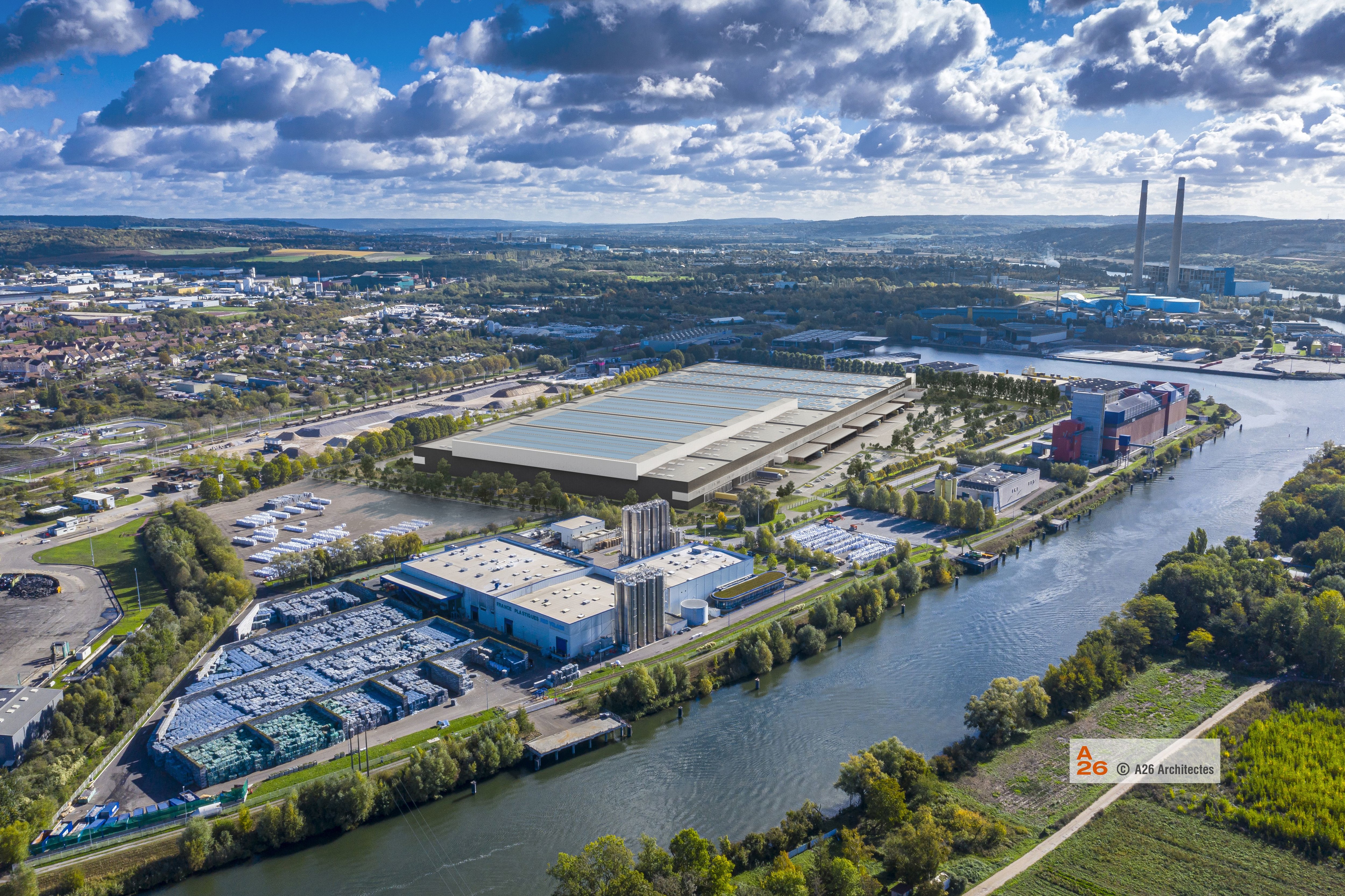 Le géant suédois a été conquis par l'emplacement en bord de Seine et à deux pas de l'autoroute A13, entre Paris et Rouen. (Illustration) A26 Architectes