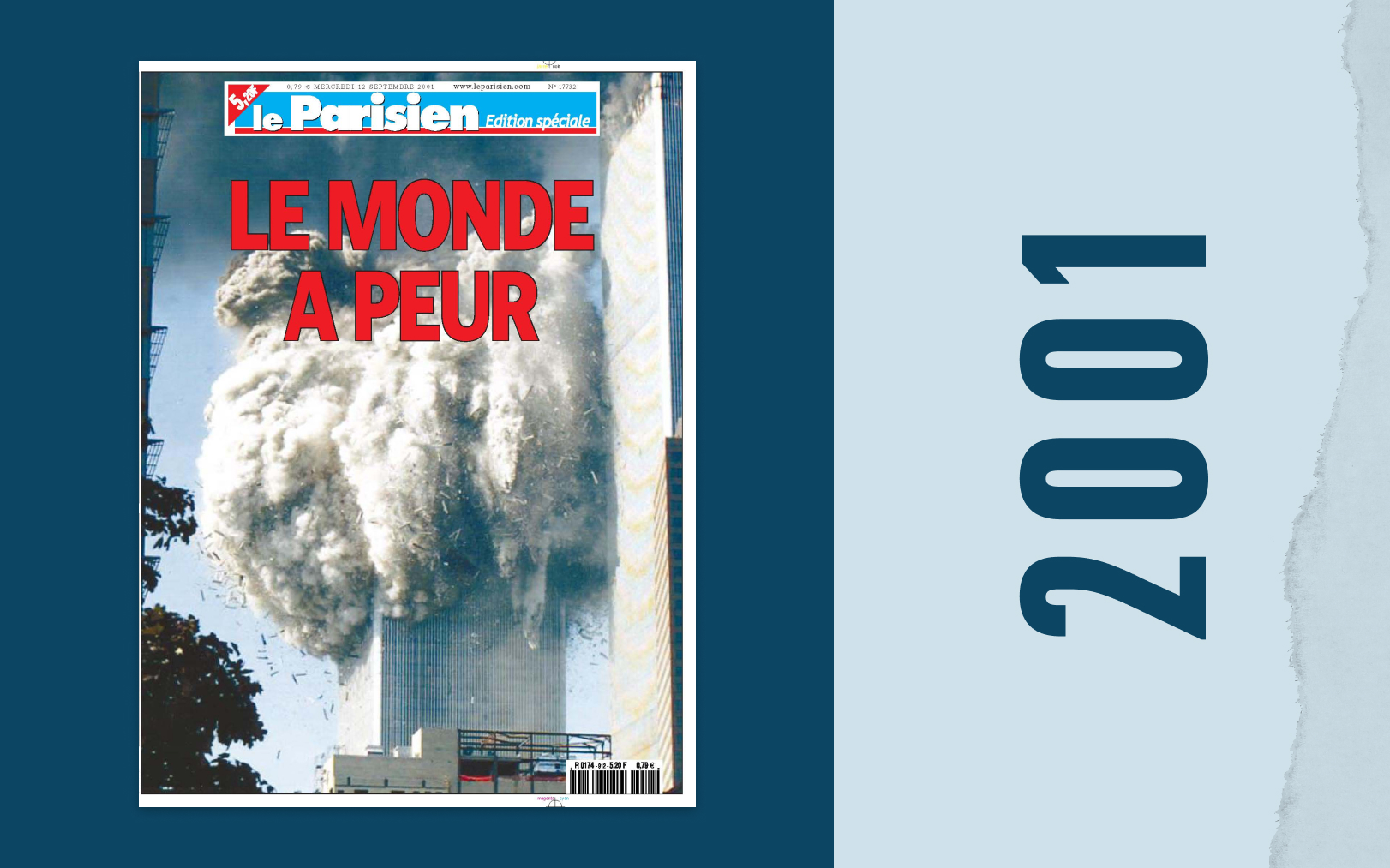 Le Parisien a consacré au lendemain des attentats du World Trade Center, le 12 septembre 2001, une édition spéciale de 21 pages titrée « Le monde a peur ». Le Parisien-DA