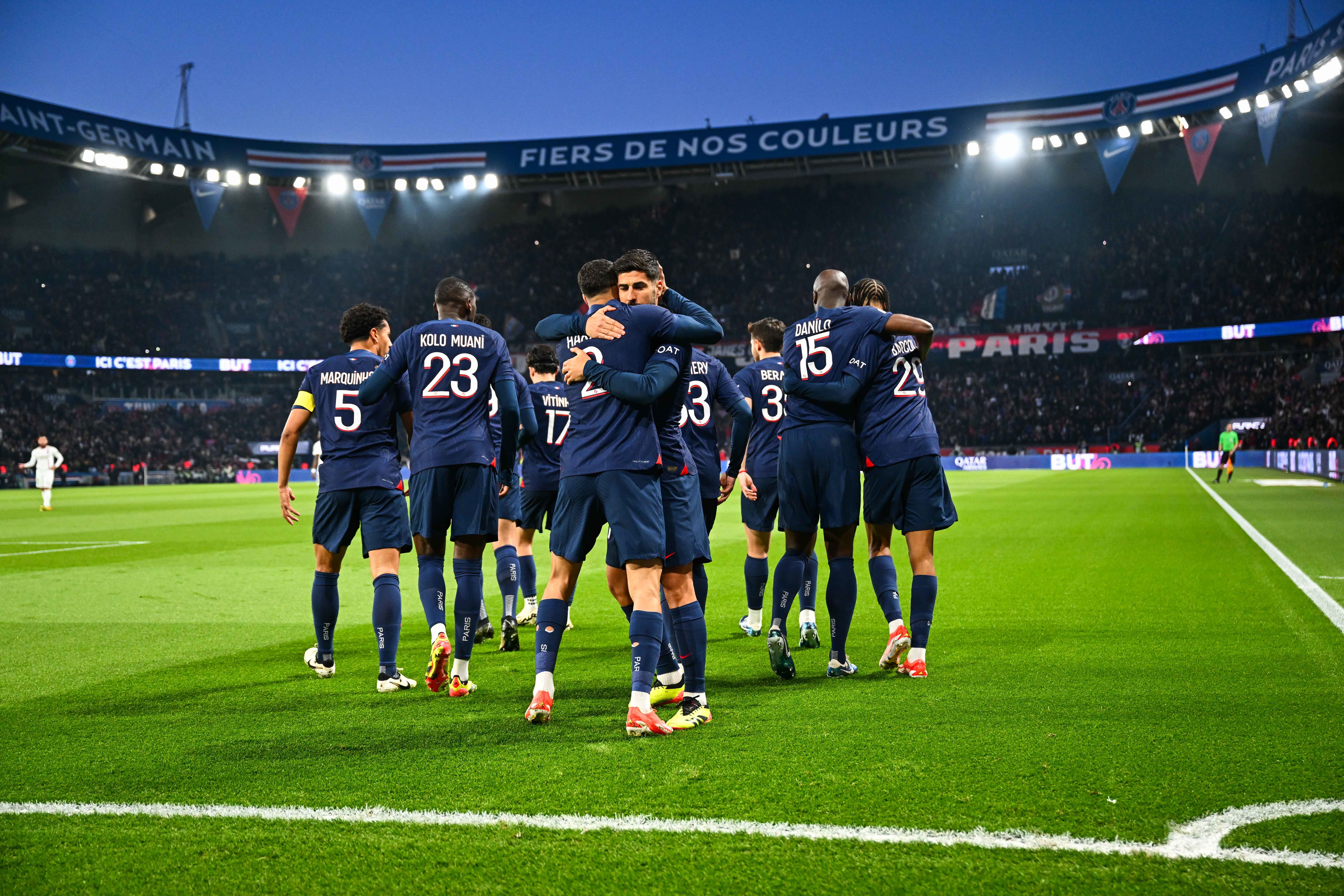 Les Parisiens ont parfaitement terminé contre Lyon ce dimanche une semaine riche en émotions. Icon Sport/Anthony Dibon