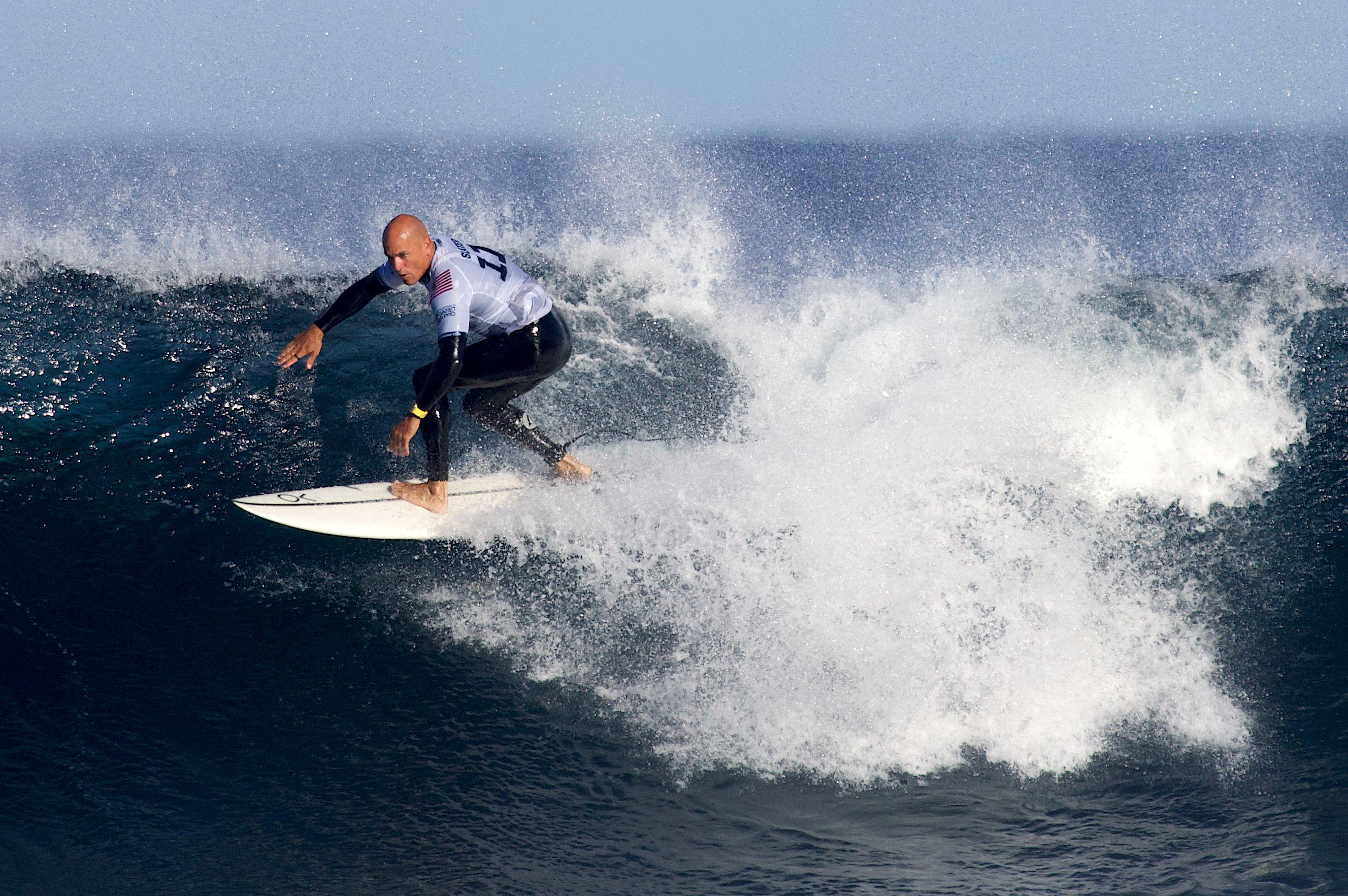 Le surfeur américain a laissé entendre qu'il prendrait prochainement sa retraite. (Photo by COLIN MURTY / AFP)
