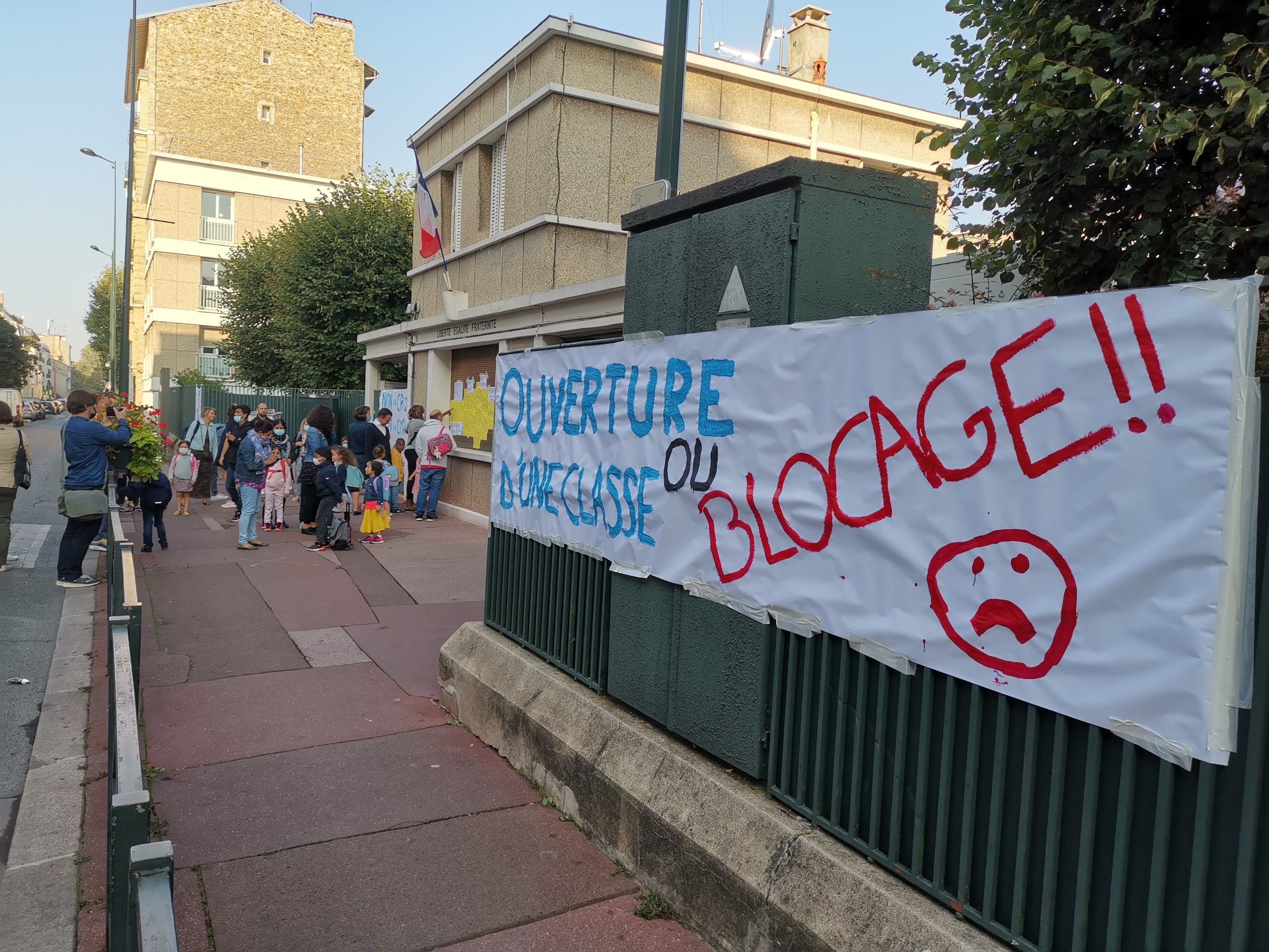 Saint-Mandé, jeudi 2 septembre 2021. Si aucune ouverture de classe n'est décidée à l'école Charles-Digeon, l'établissement pourrait faire l'objet d'un blocage dans les jours à venir. LP/Gérald Moruzzi