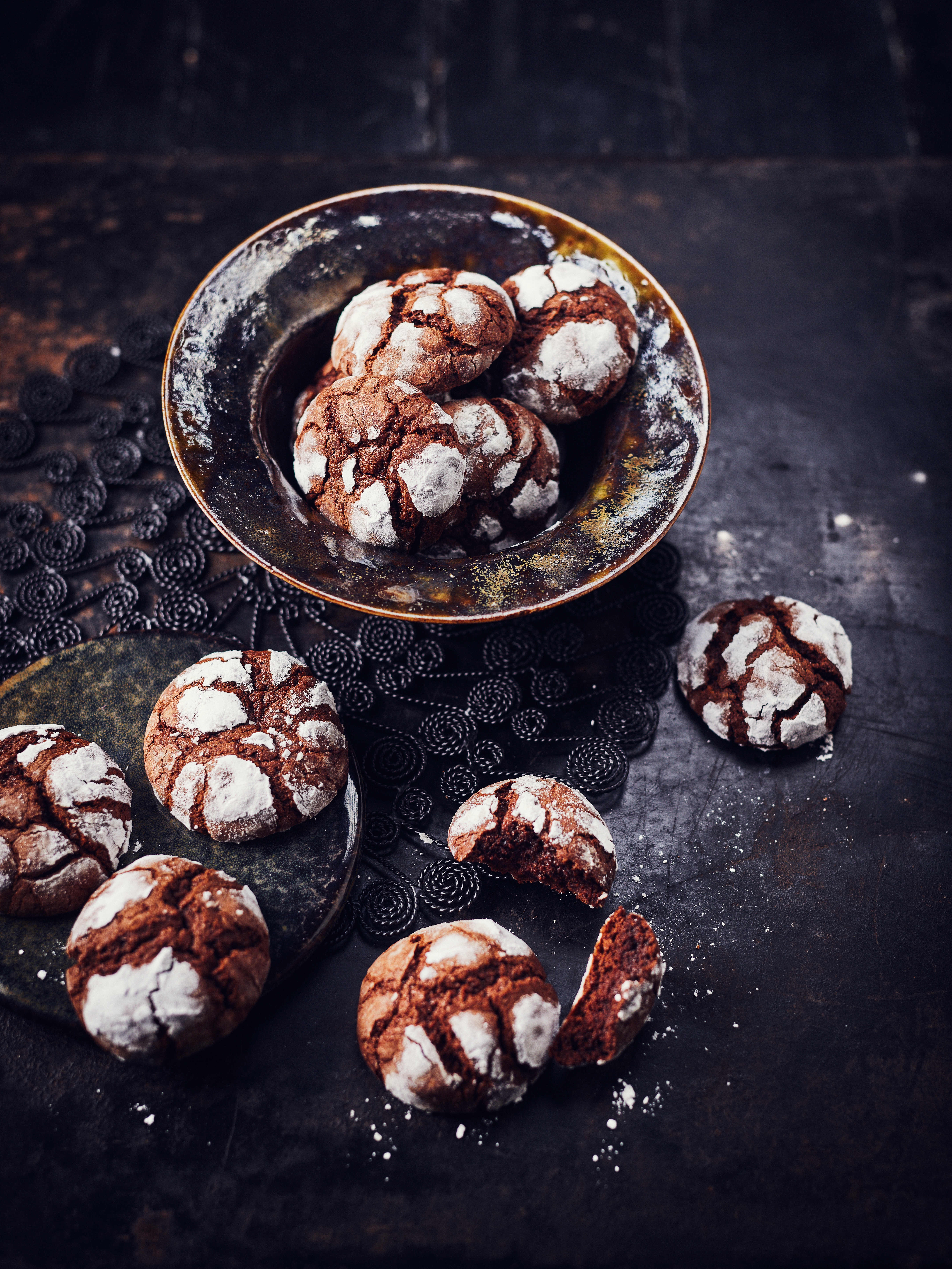 Ces crinkles sont des biscuits au chocolat craquants à l'extérieur, moelleux à l'intérieur et faciles à préparer. Éric Fénot.