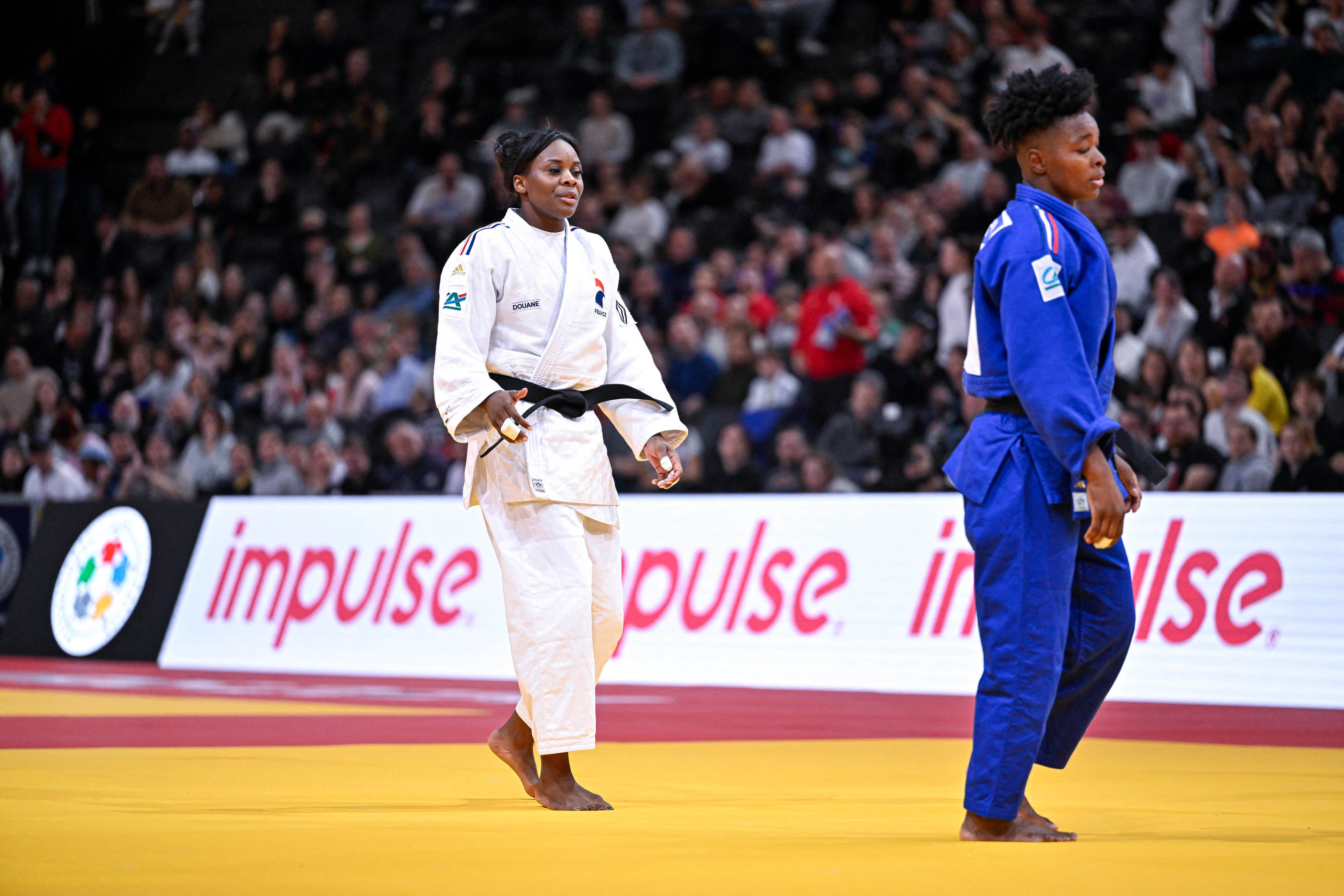 Madeleine Malonga et Audrey Tcheuméo pourraient s'affronter à nouveau aux Mondiaux, comme au Grand Slam de Paris. Photo Icon Sport