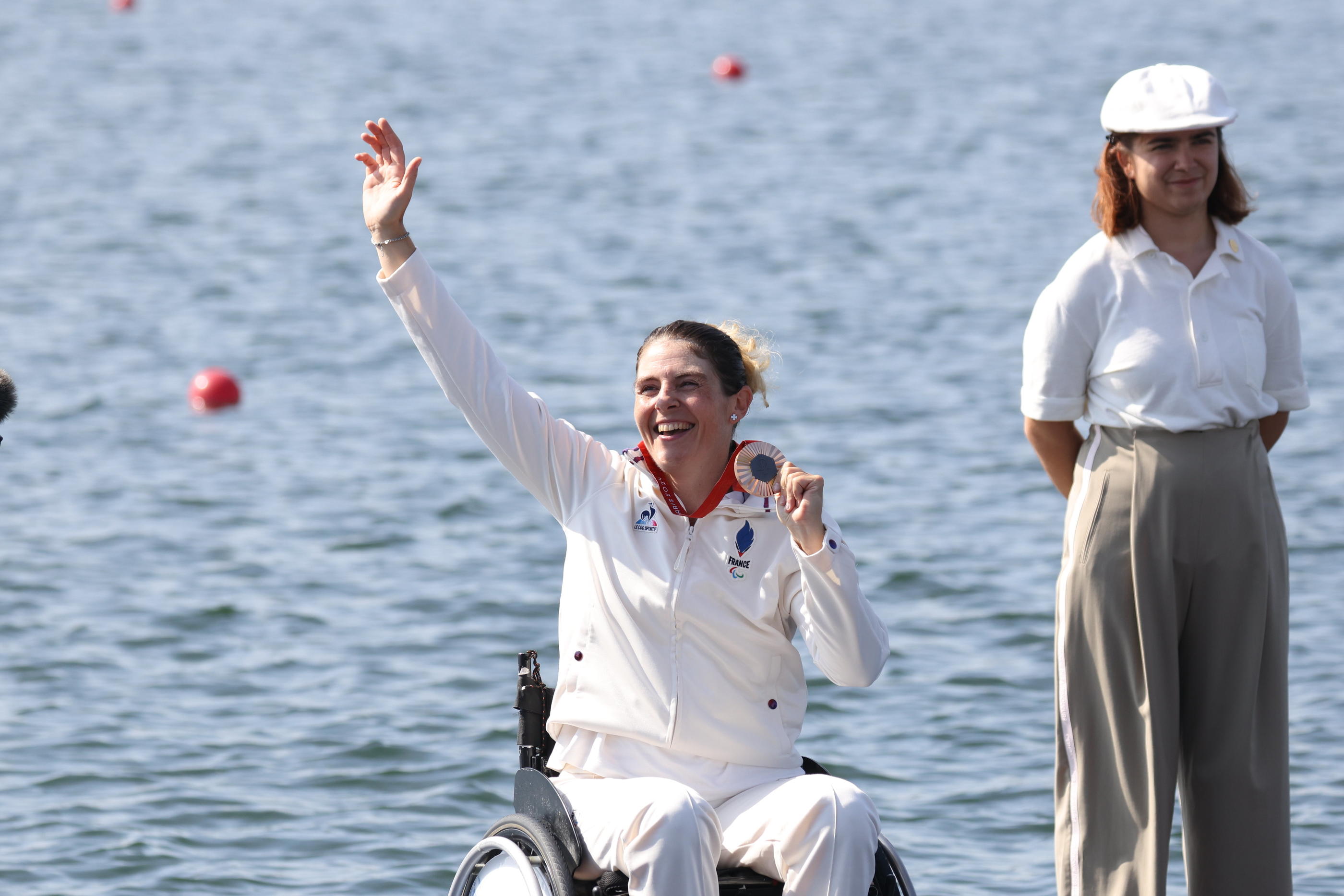 Après l'argent à Londres en 2012 et le bronze à Tokyo en 2021, Nathalie Benoit décroche sa 3e médaille paralympique, en bronze, à ceux de Paris. LP/Jean-Baptiste Quentin