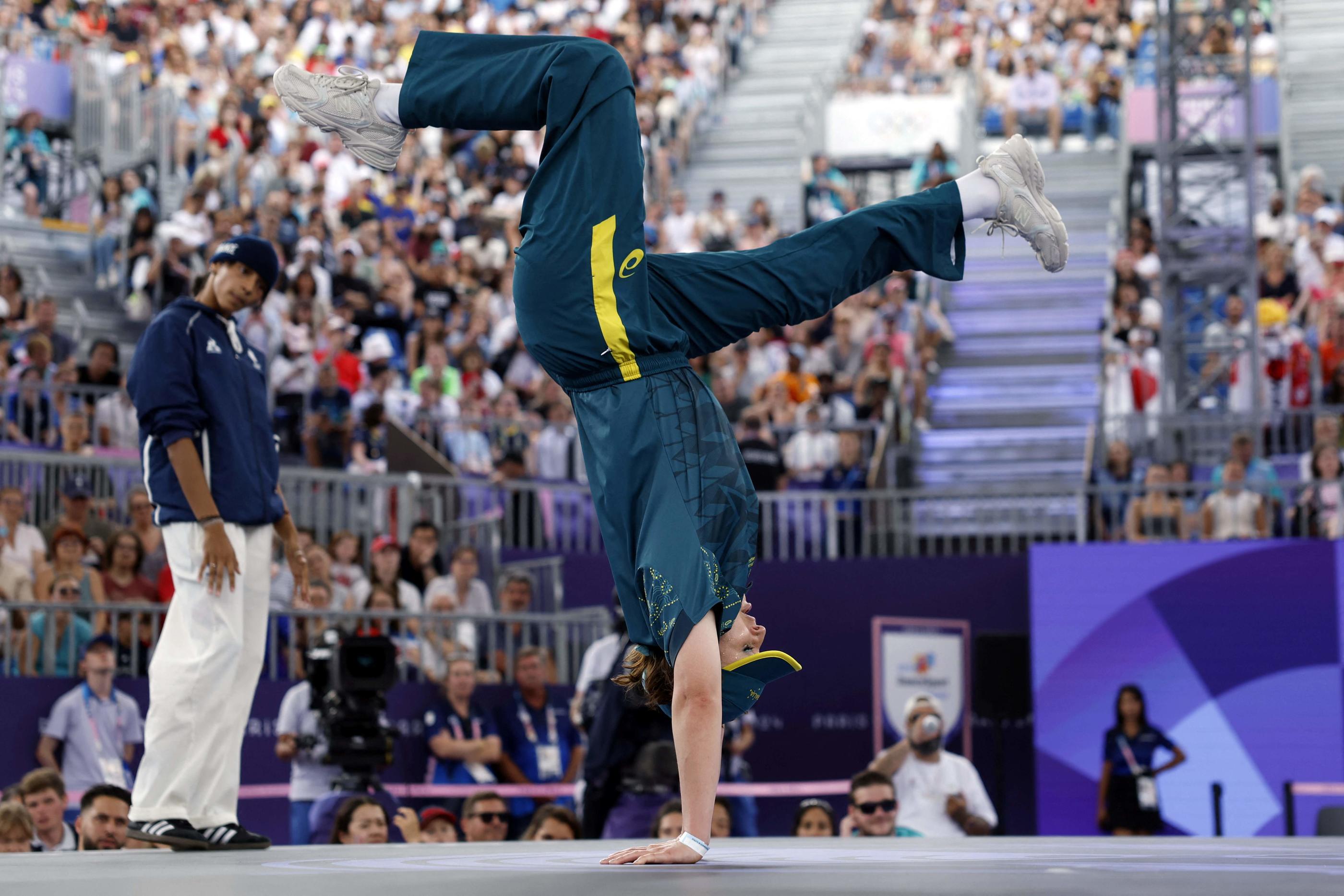 En trois battles disputés pendant les Jeux olympiques de Paris, Raygun a subi trois défaites pour un score total de 54-0. AFP Odd Andersen