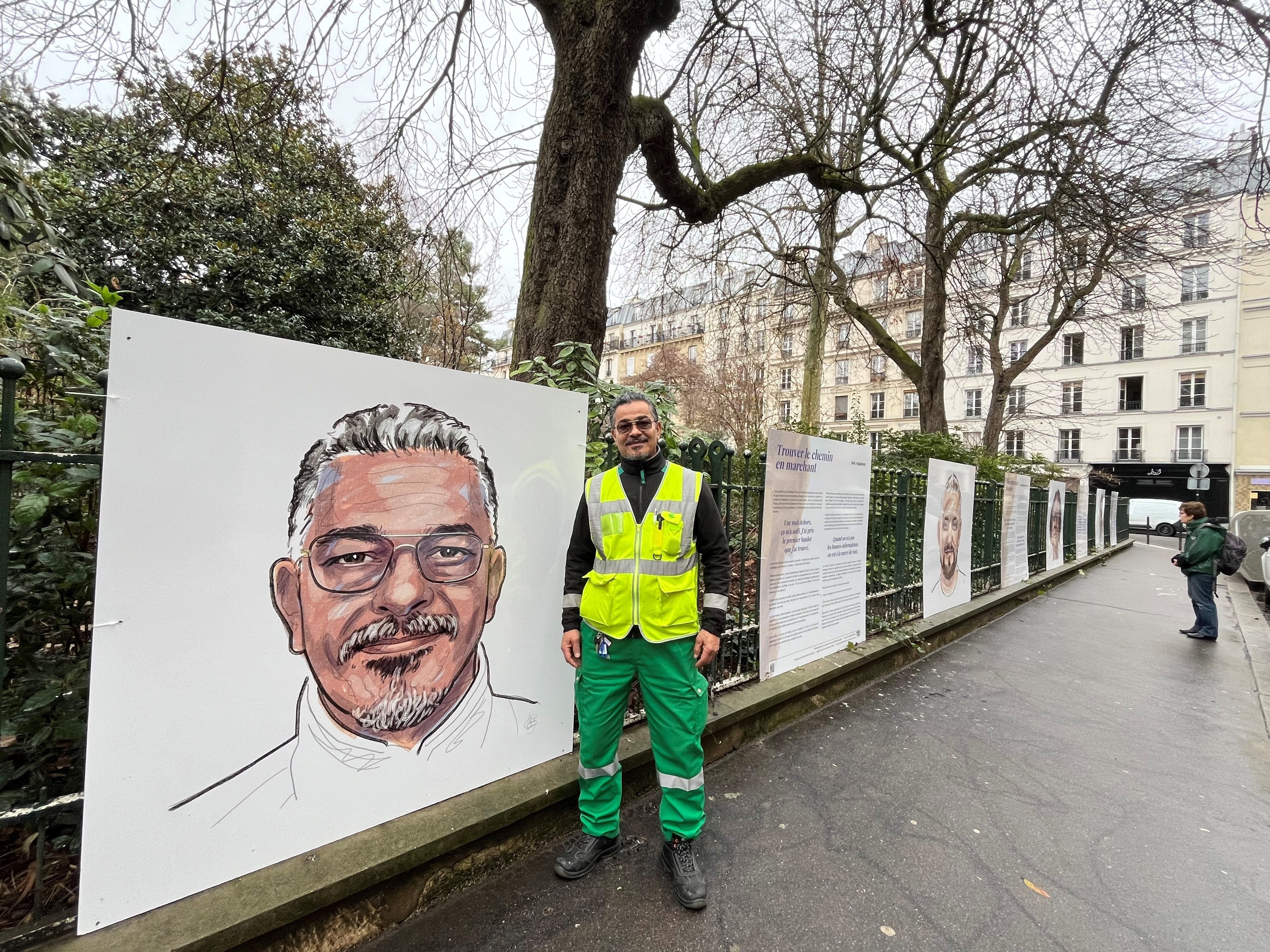 José, 58 ans, travaille en tant qu'agent de propreté depuis 22 ans dans le XIe arrondissement.