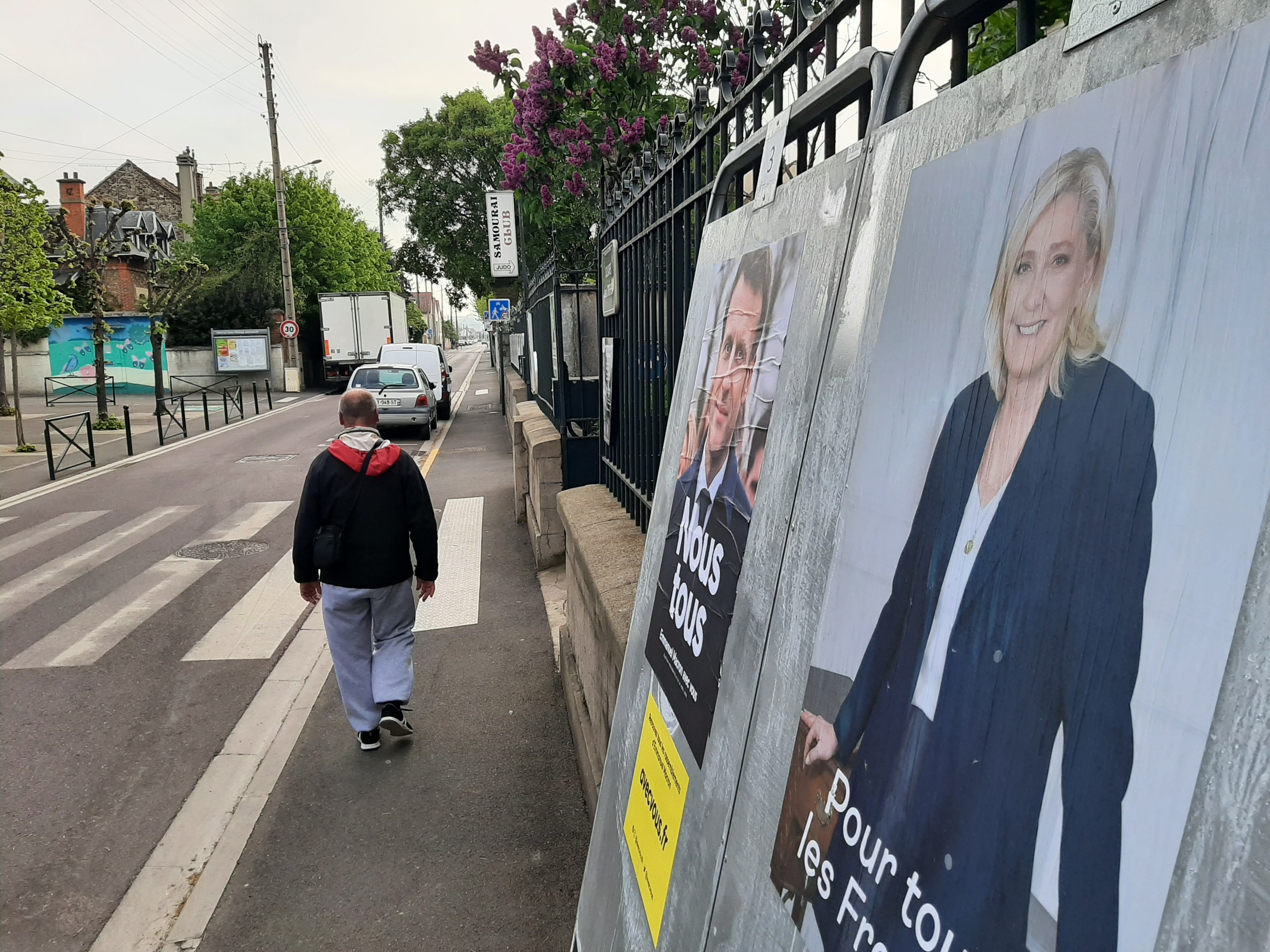 Marine Le Pen a réalisé son meilleur score du Val-de-Marne à Ablon (ici ce lundi 25 avril) pour le second tour de l'élection présidentielle avec 40,9% des voix. LP/Marine Legrand