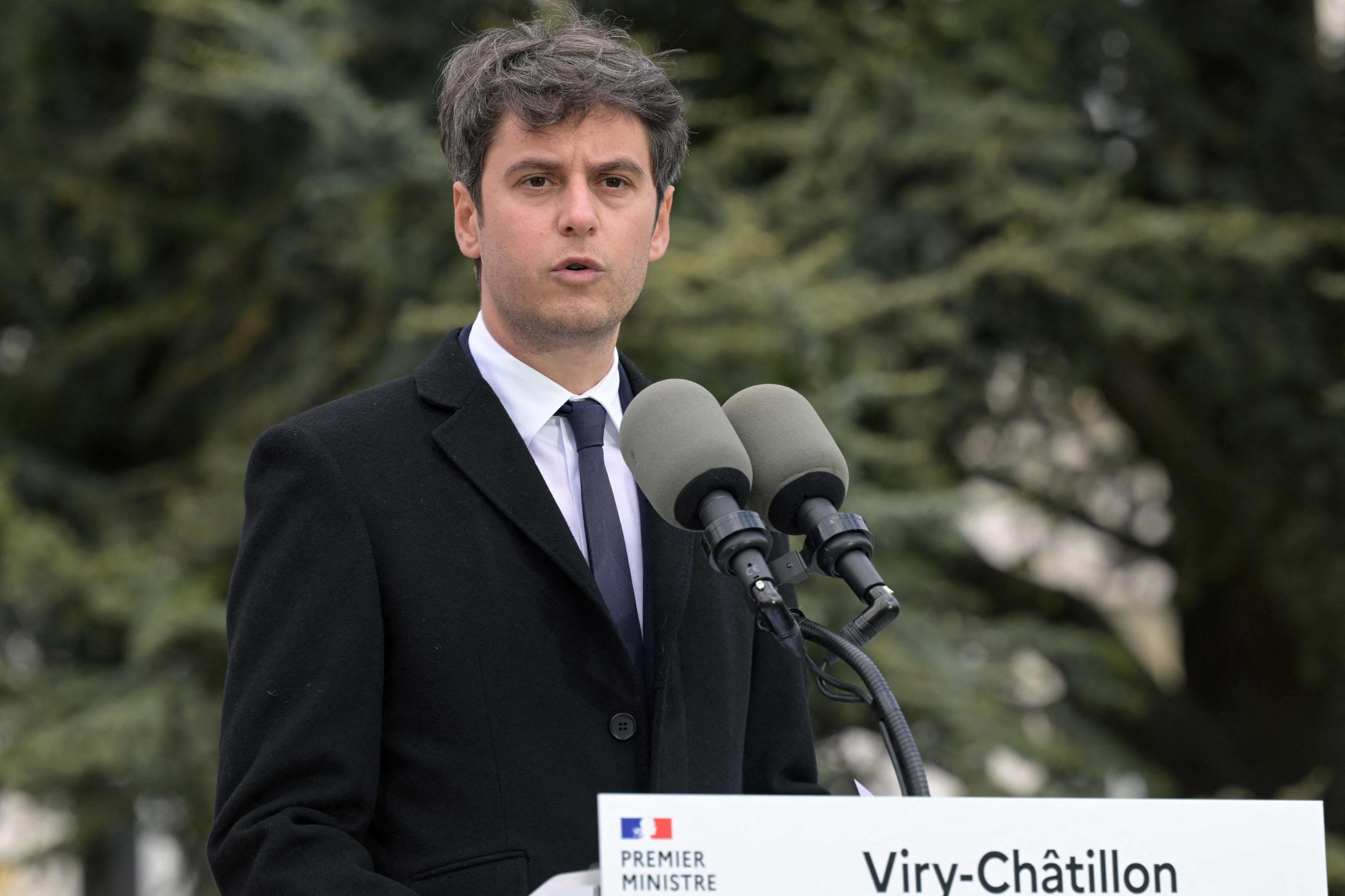 À l'occasion des 100 jours de son arrivée à Matignon, Gabriel Attal a pris la parole sur la violence des mineurs à Viry-Chatillon, où un adolescent avait été battu à mort ces dernières semaines. AFP/Bertrand GUAY