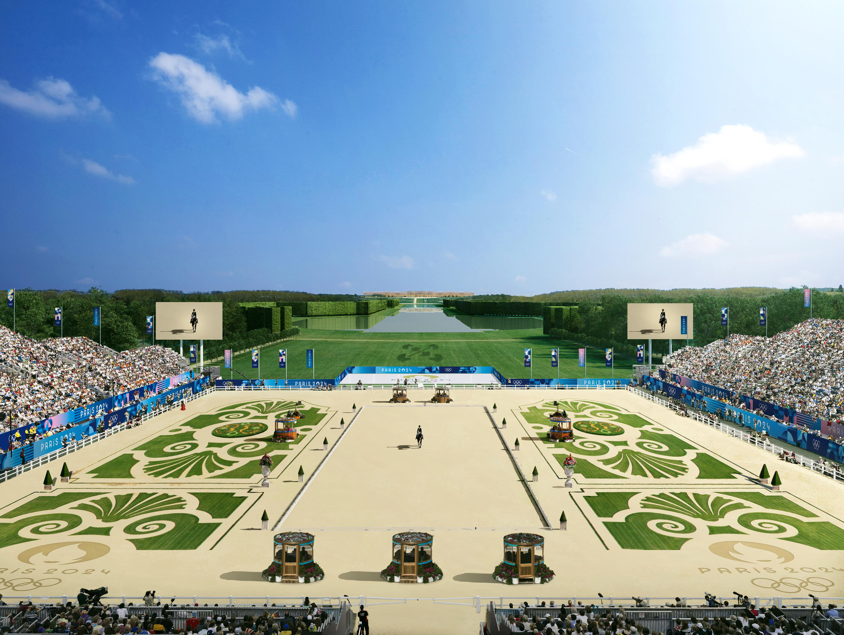 Les épreuves d'équitation des JO de Paris 2024 auront lieu dans les jardins du château de Versailles. Photo DR/Cojo