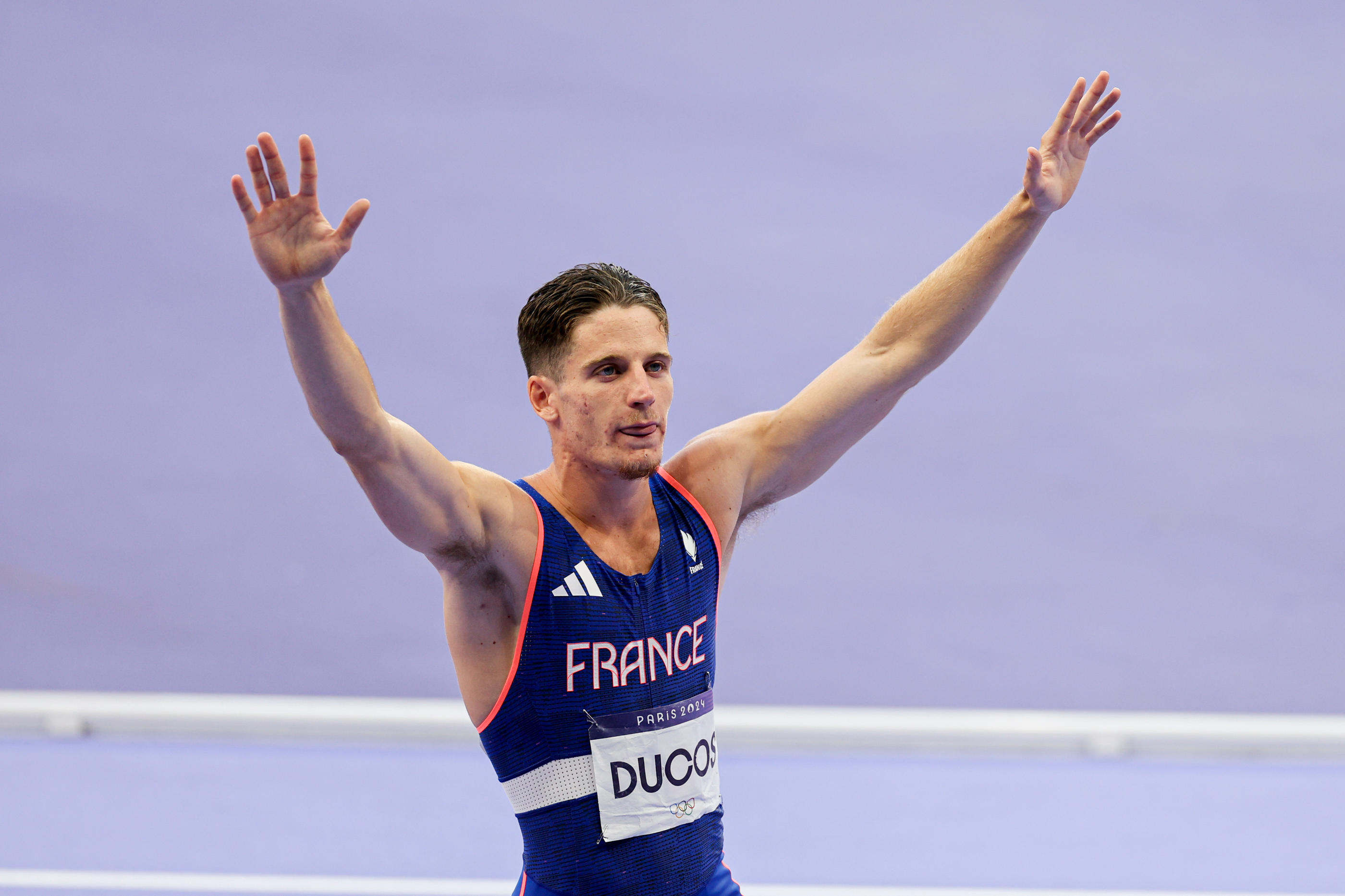 Saint-Denis, Stade de France, ce mercredi soir. Clément Ducos a signé le deuxième meilleur temps des demi-finales du 400 m haies. Henk Jan Dijks/Marcel ter Bals/DeFodi Images