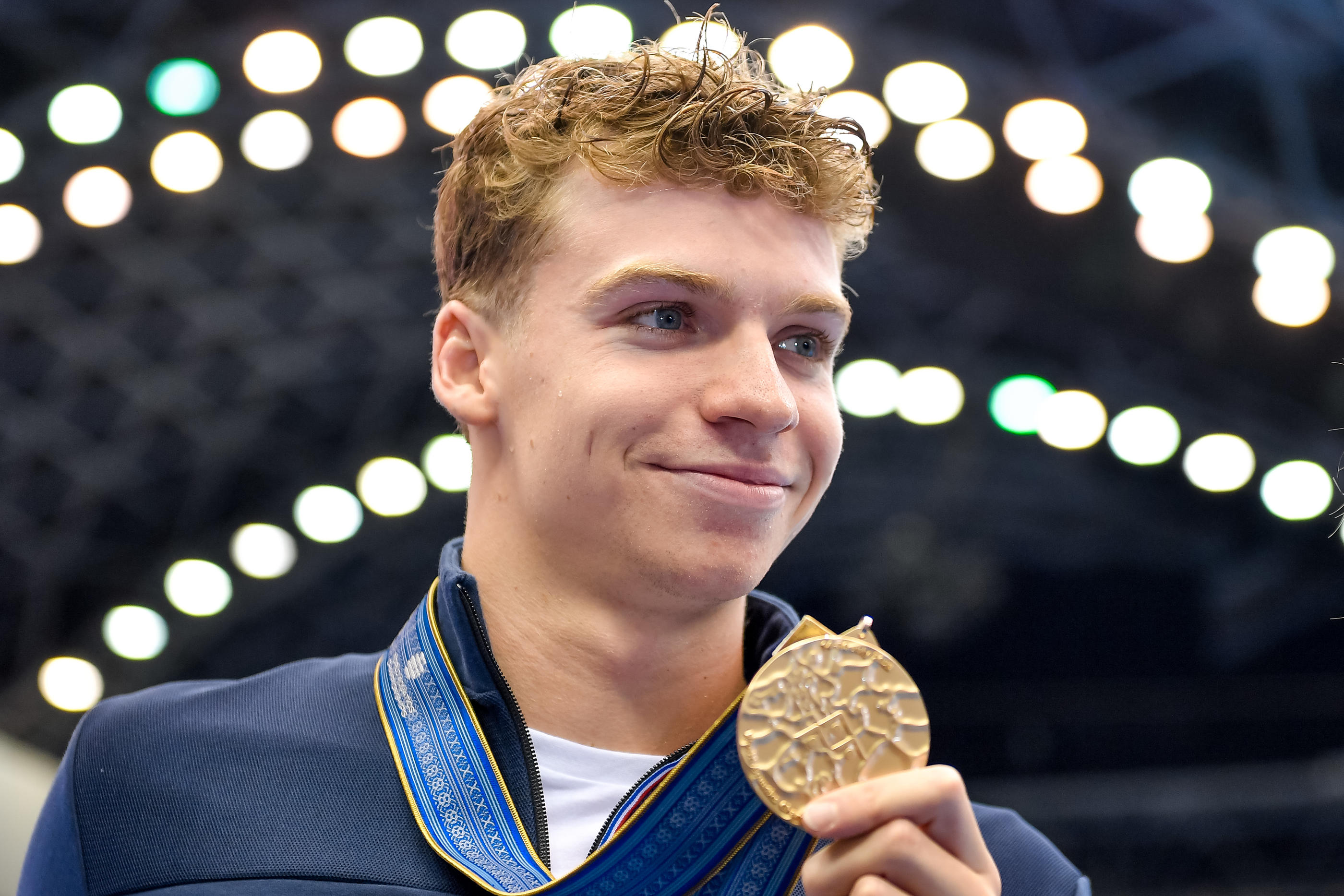 Léon Marchand a remporté une deuxième médaille d'or ce mercredi lors des Mondiaux de natation 2023. Icon Sport/Susa