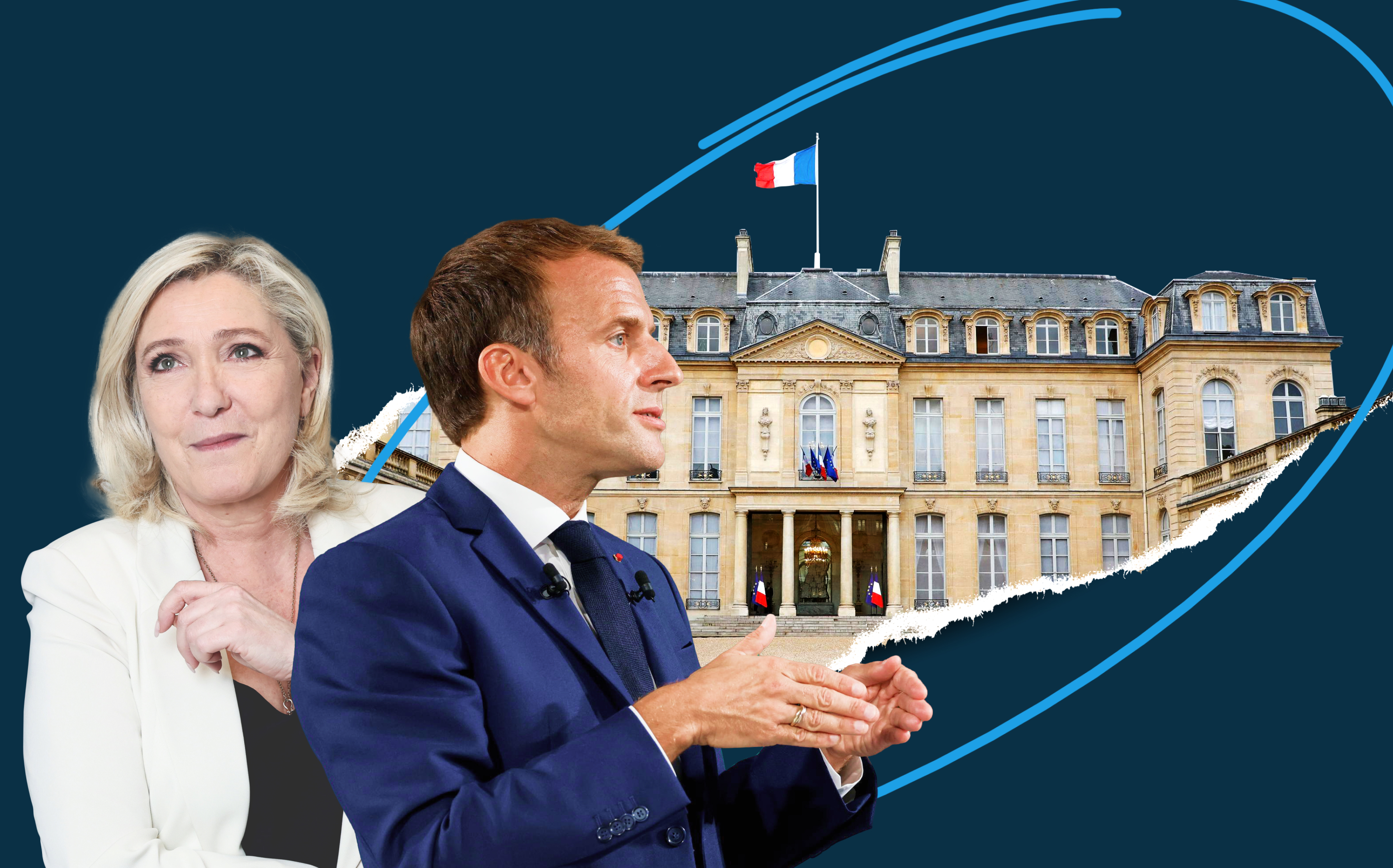 Les résultats de l'élection présidentielle seront connus le 24 avril 2022. Collage Datagif pour Le Parisien
