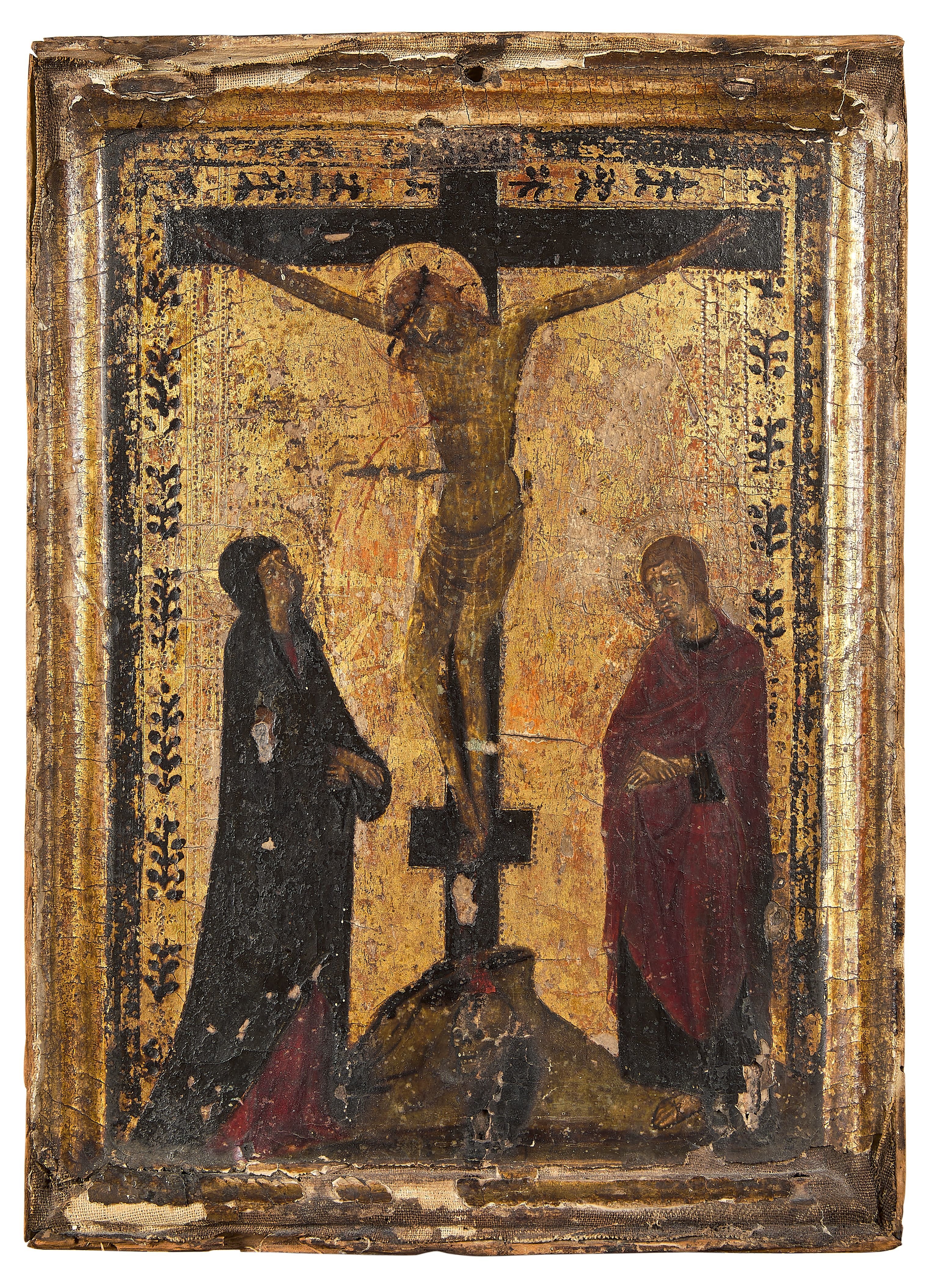 Ce tableau du XIVème siècle est attribué à un artiste anonyme siennois du début du XIVe siècle désigné sous le surnom de Maître de Monte Oliveto Maggiore, un artiste anonyme siennois. Studio SEBERT