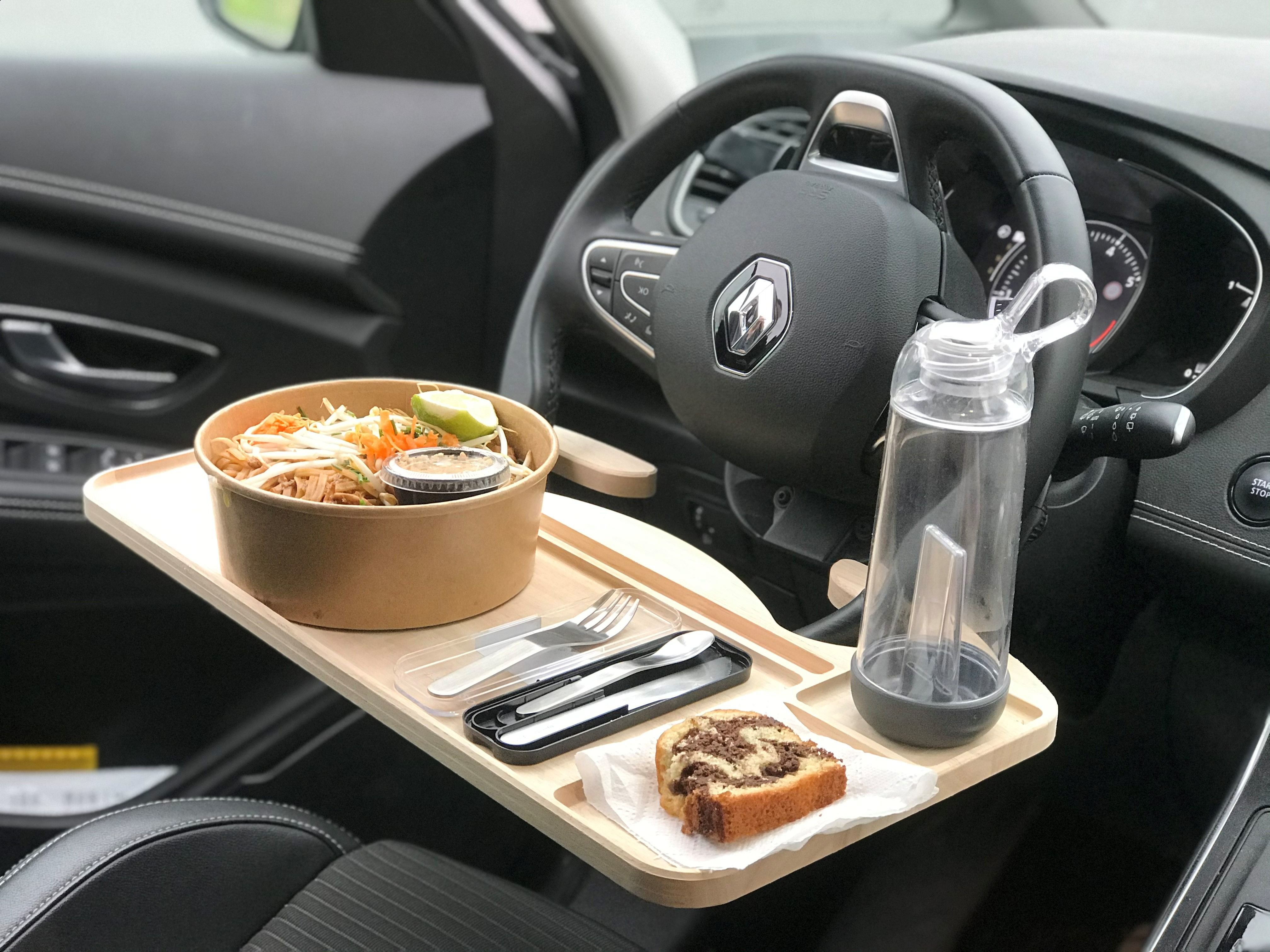 Travailler ou manger dans sa voiture, sans renverser : c'est le principe du  Platoto, un plateau amovible made in France - Le Parisien