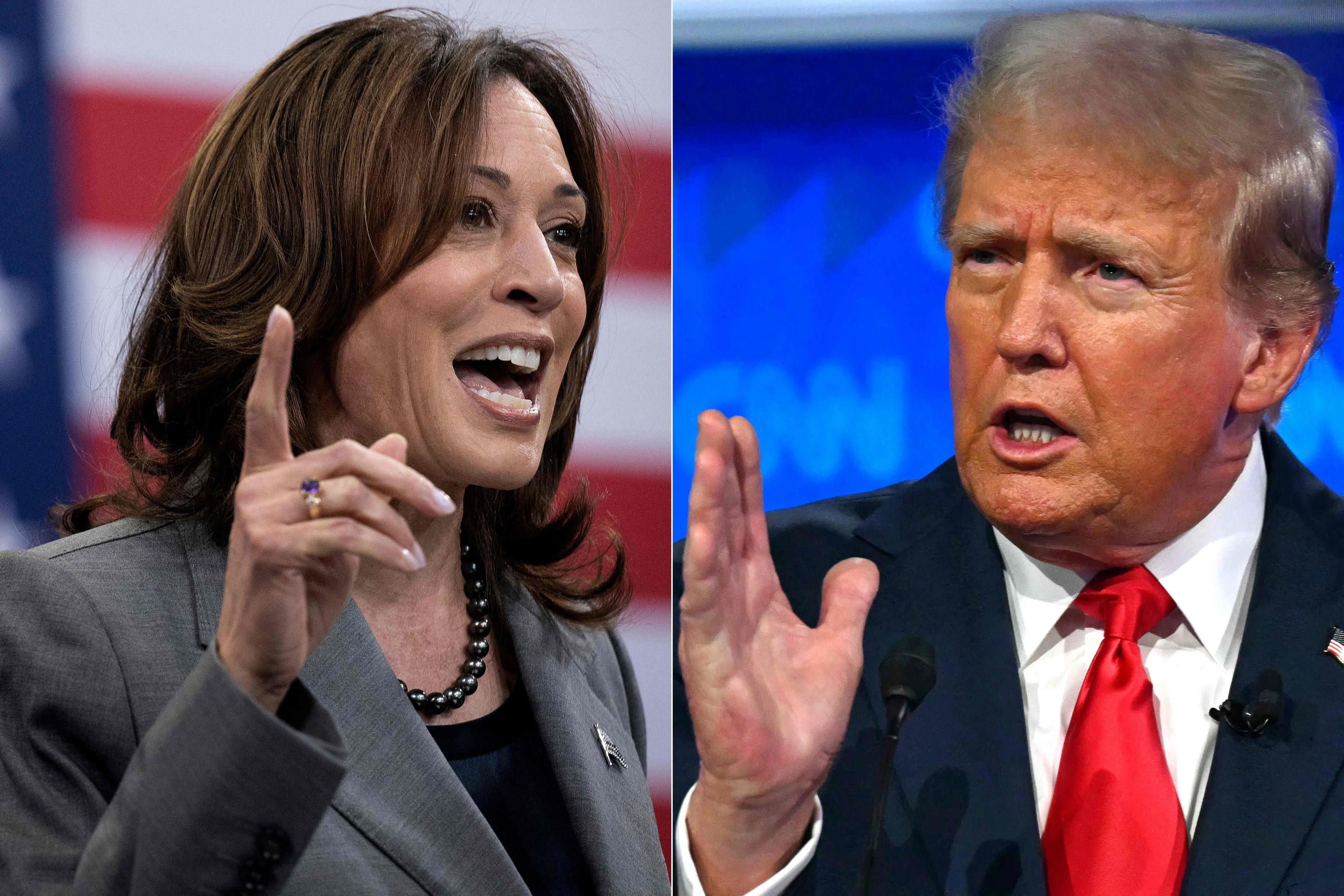 Donald Trump et Kamala Harris s'affronteront lors d'un débat télévisé le 10 septembre sur ABC. AFP/BRENDAN SMIALOWSKI ANDREW CABALLERO-REYNOLDS