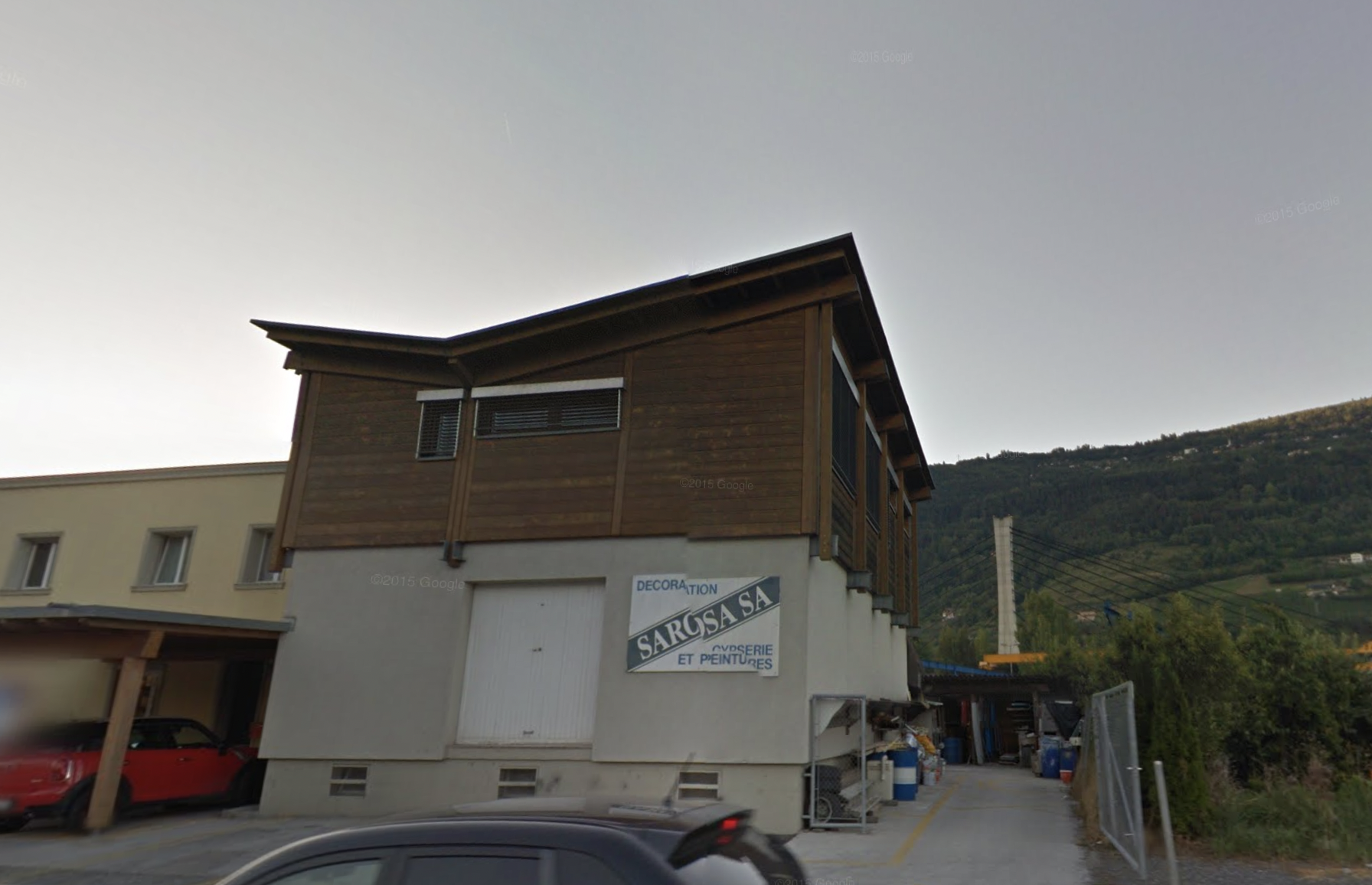 Le site de la fusillade à Sion, dans le canton du Valais en Suisse (capture d'écran). Google Street View