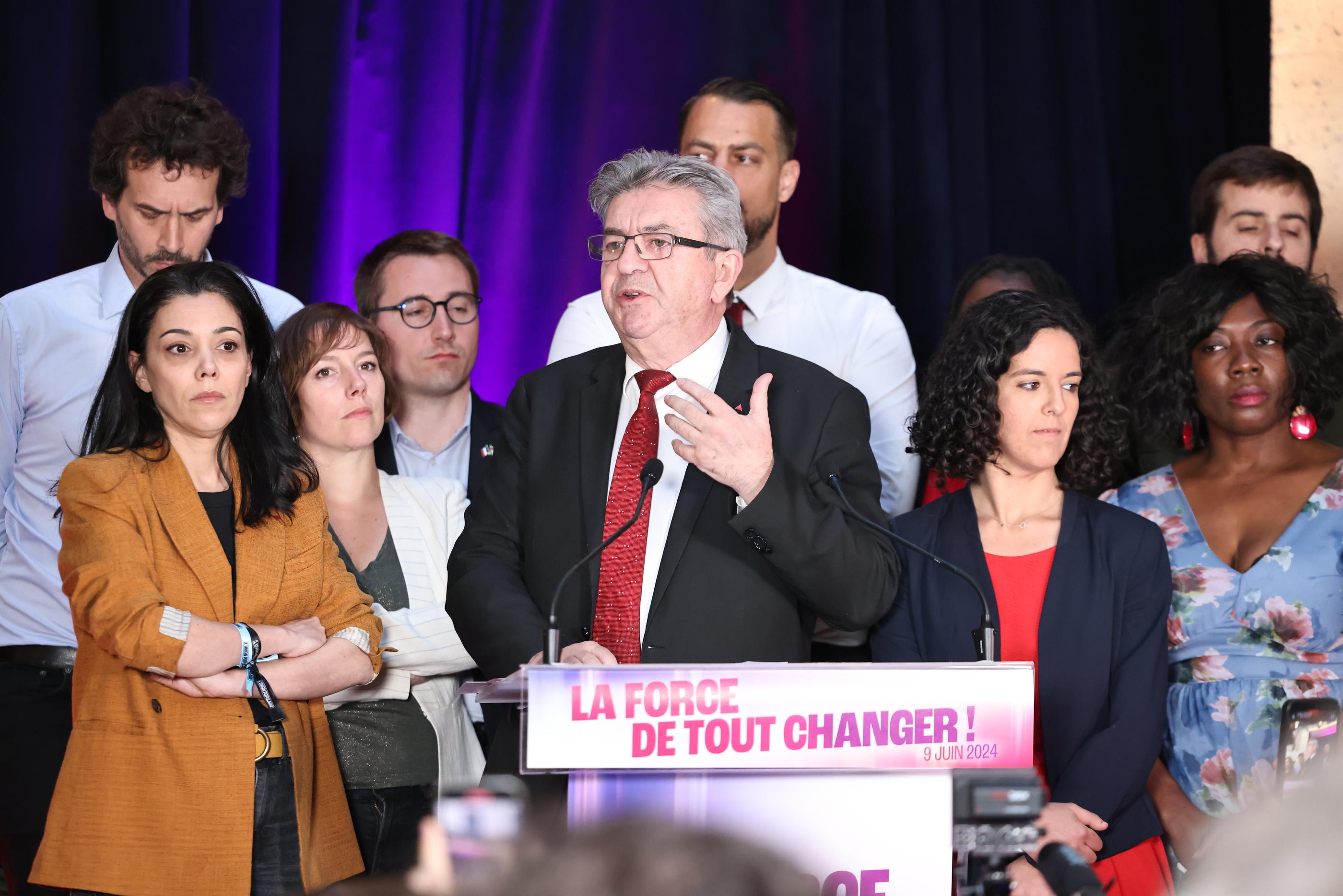 «Je ne peux manquer de souligner la responsabilité désastreuse de tous ceux qui nous ont empêchés de mener cette bataille unie», a déclaré ce dimanche soir Jean-Luc Mélenchon. LP/Fred Dugit