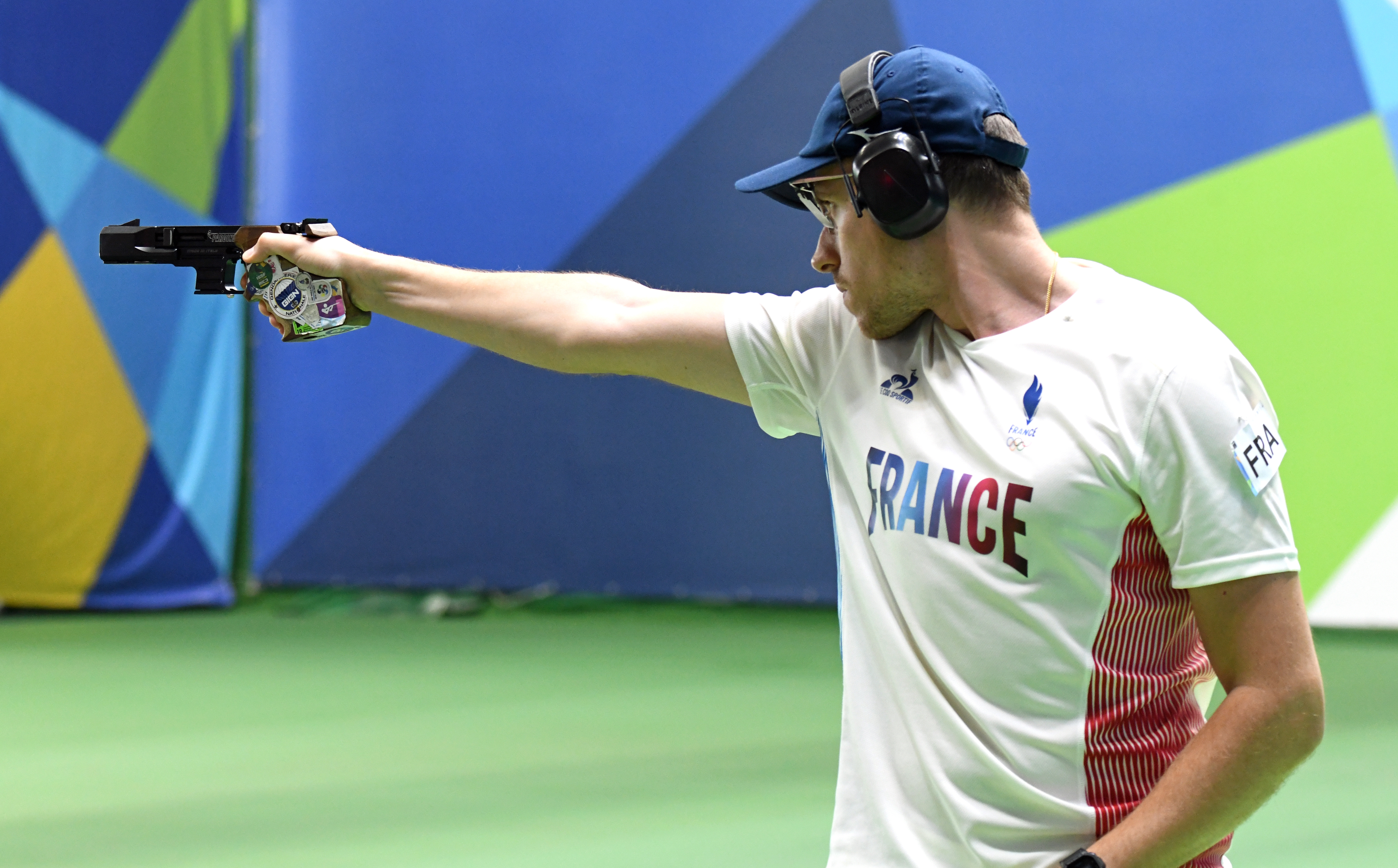 Médaillé d'or au pistolet 25 m vitesse à Tokyo, Jean Quicampoix défendra son titre à Châteauroux. FFTir/J.Heise