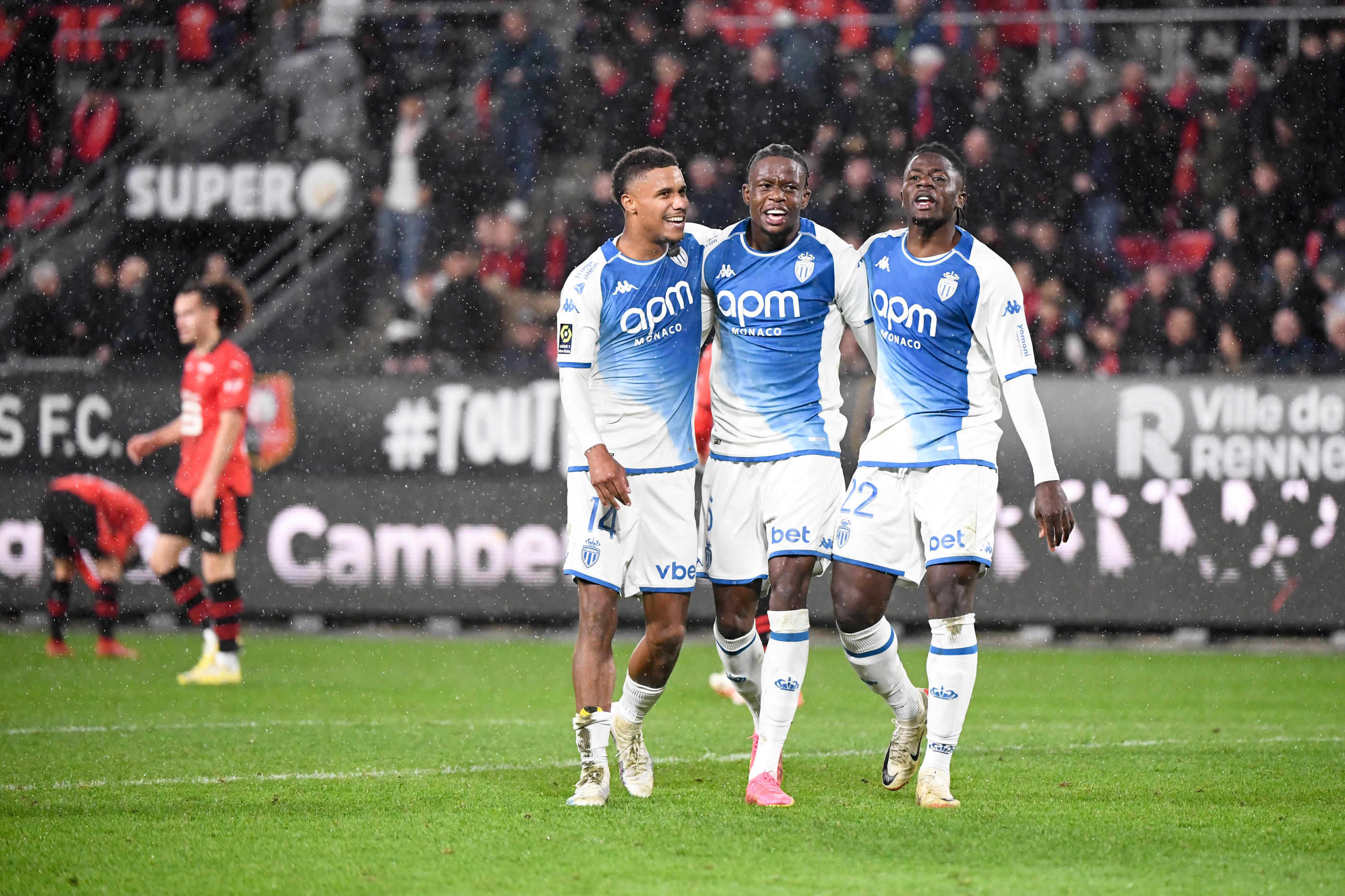 Au match aller, les Monégasques avec Jakobs, Zakaria et Salisu l'avaient emporté 2-1 face à Rennes. Icon Sport