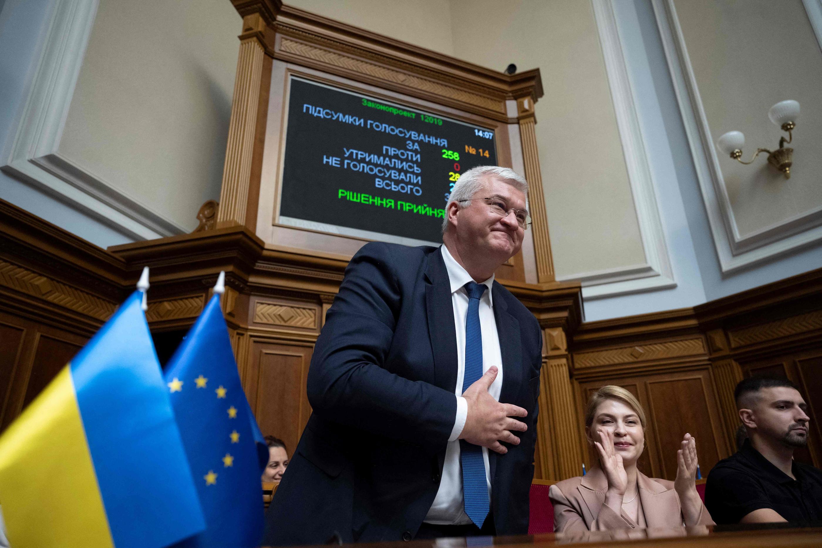 Andriï Sybiga a été nommé jeudi à la tête de la diplomatie de l'Ukraine. AFP / Andriy Nesterenko