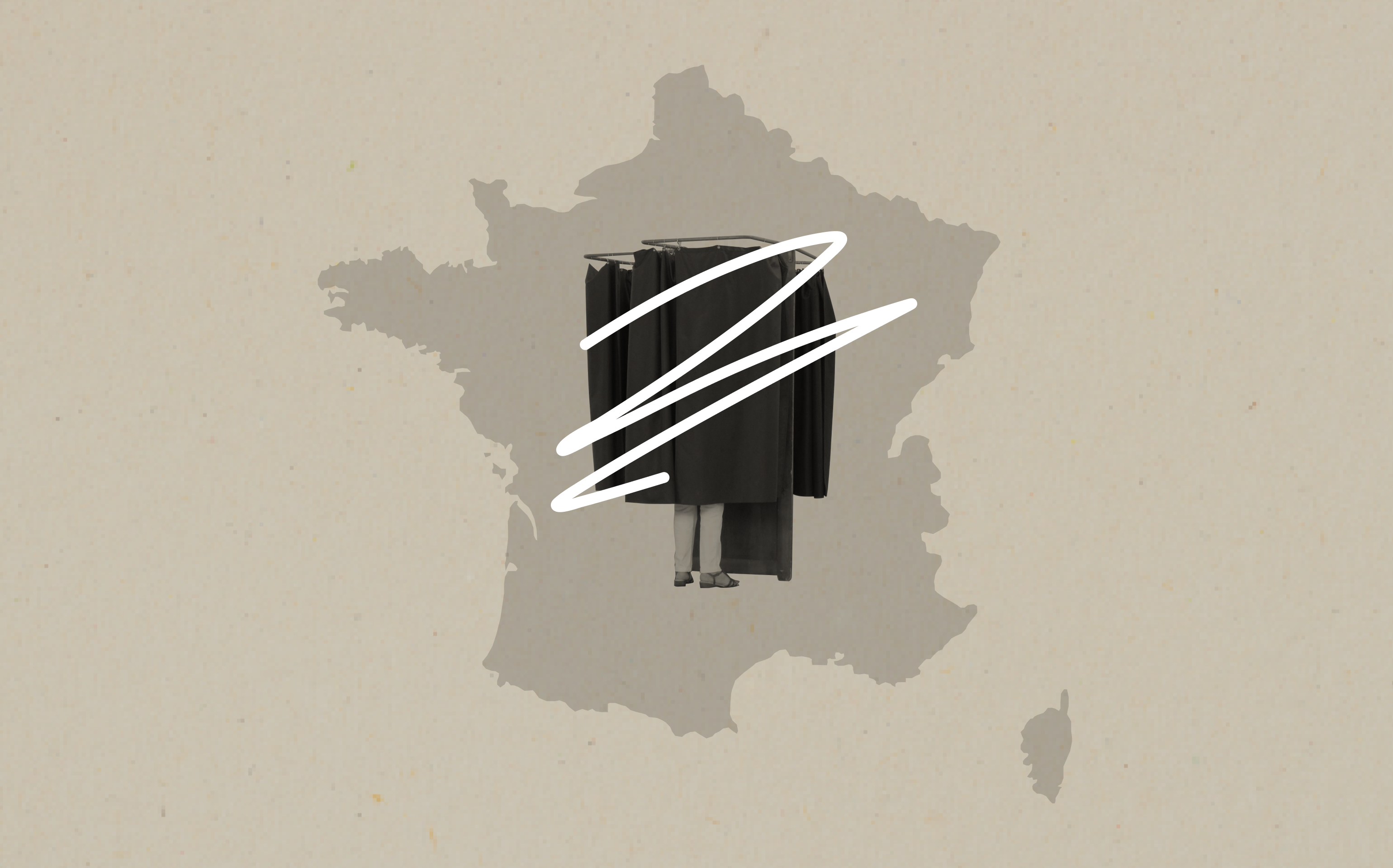 La carte de France de l'abstention. Collage Datagif pour Le Parisien