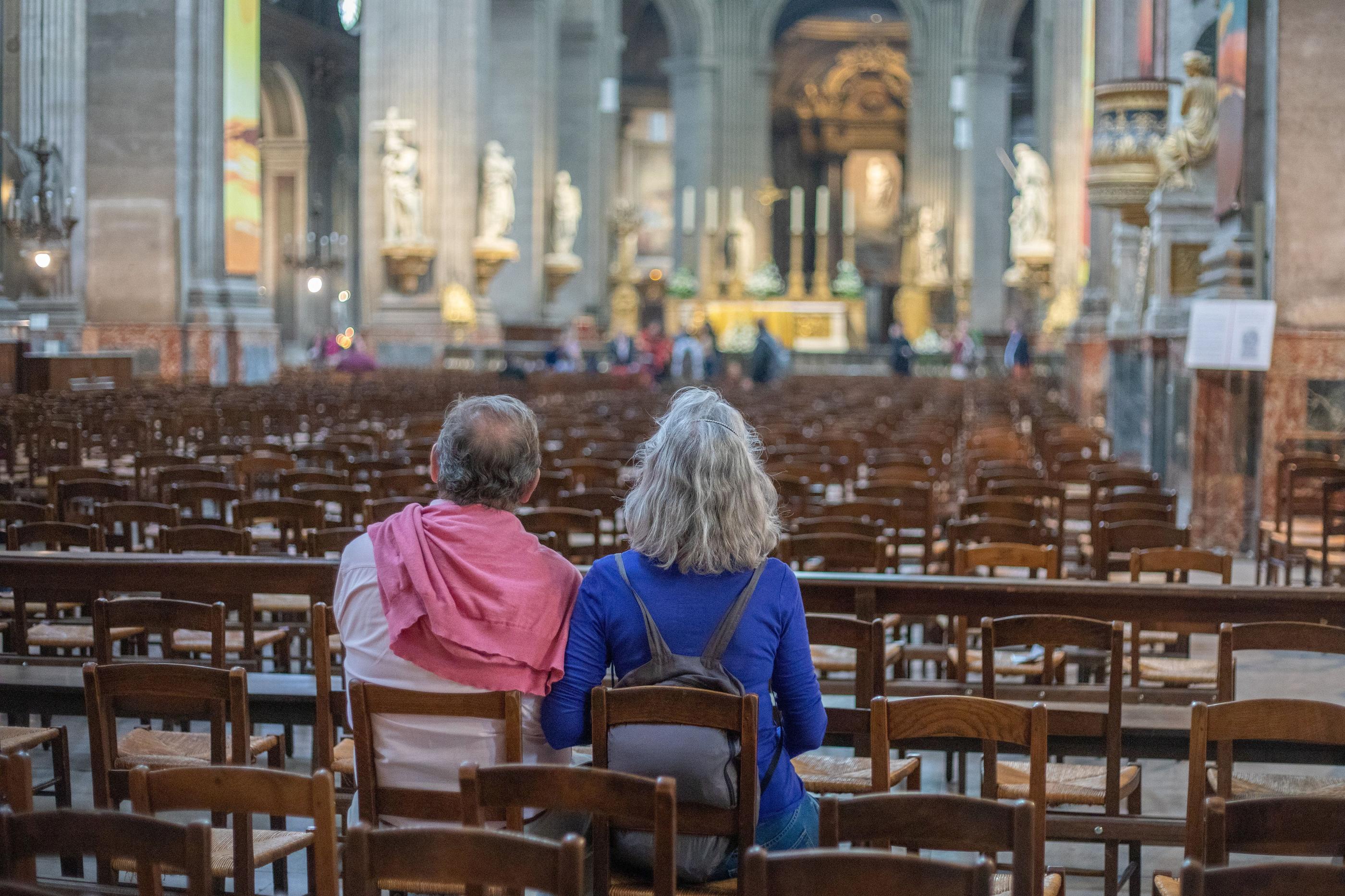 Selon un récent sondage Ifop pour le journal La Croix, 32 % des catholiques pratiquants ont voté pour la liste du Rassemblement national conduite par Jordan Bardella aux élections européennes. LP/Frédéric Dugit