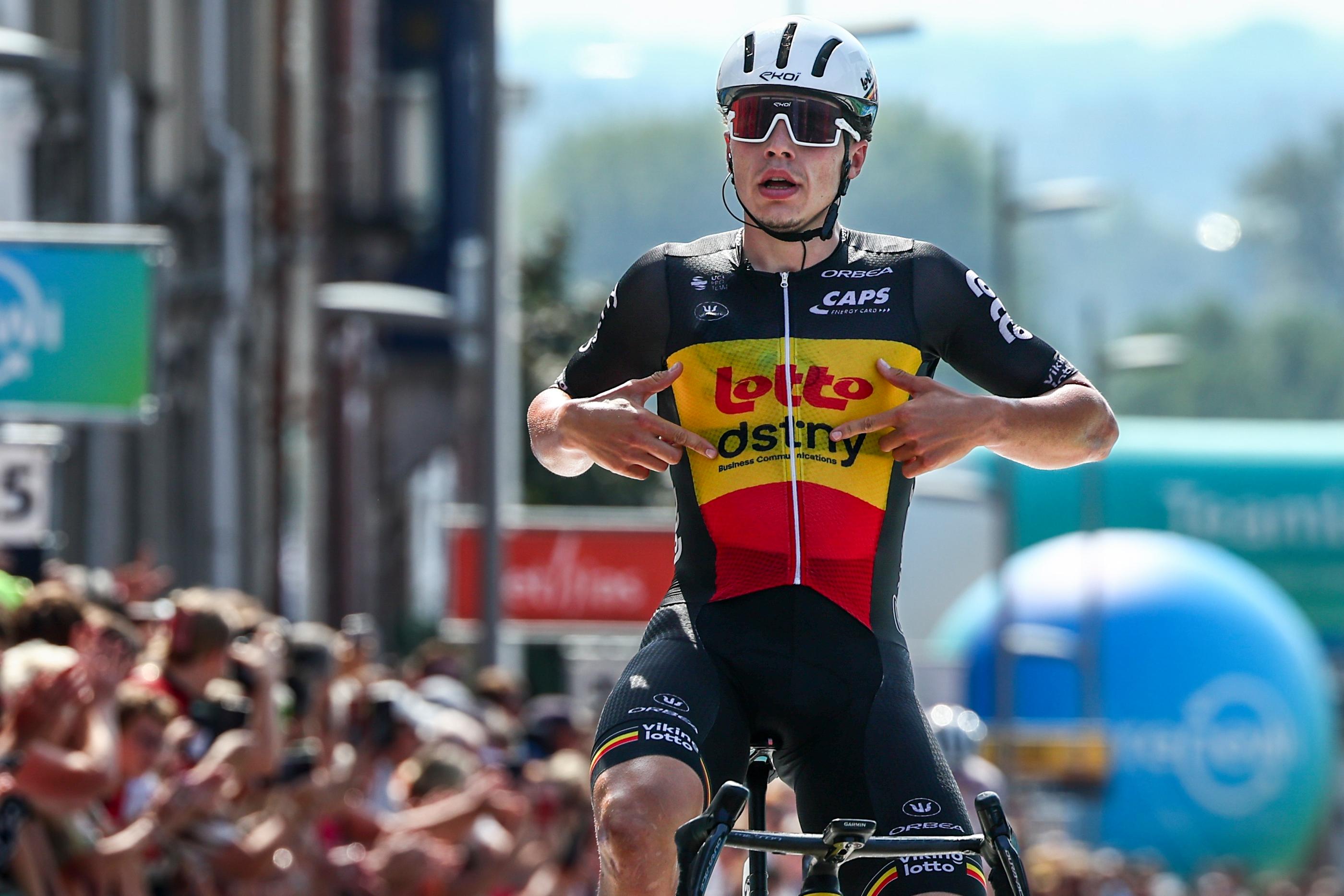 Arnaud De Lie, ici sur le Renewi Tour, tentera de conserver sa couronne à Québec. BELGA PHOTO DAVID PINTENS