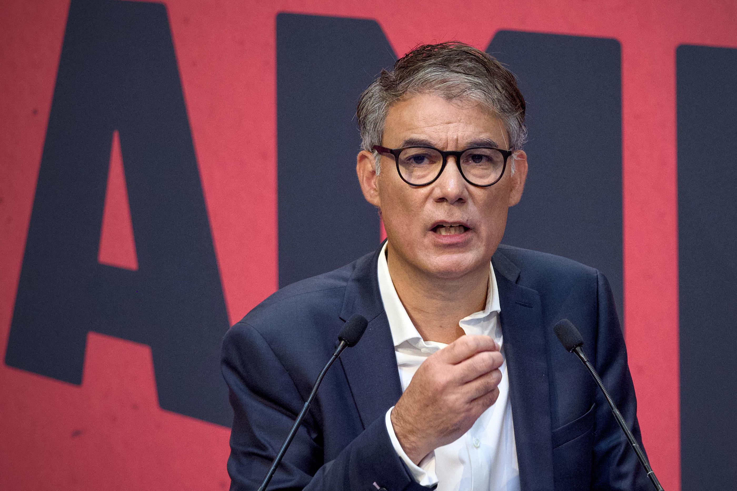 Olivier Faure lors de l'université d'été du Parti socialiste, fin août à Blois. AFP/Guillaume Souvant