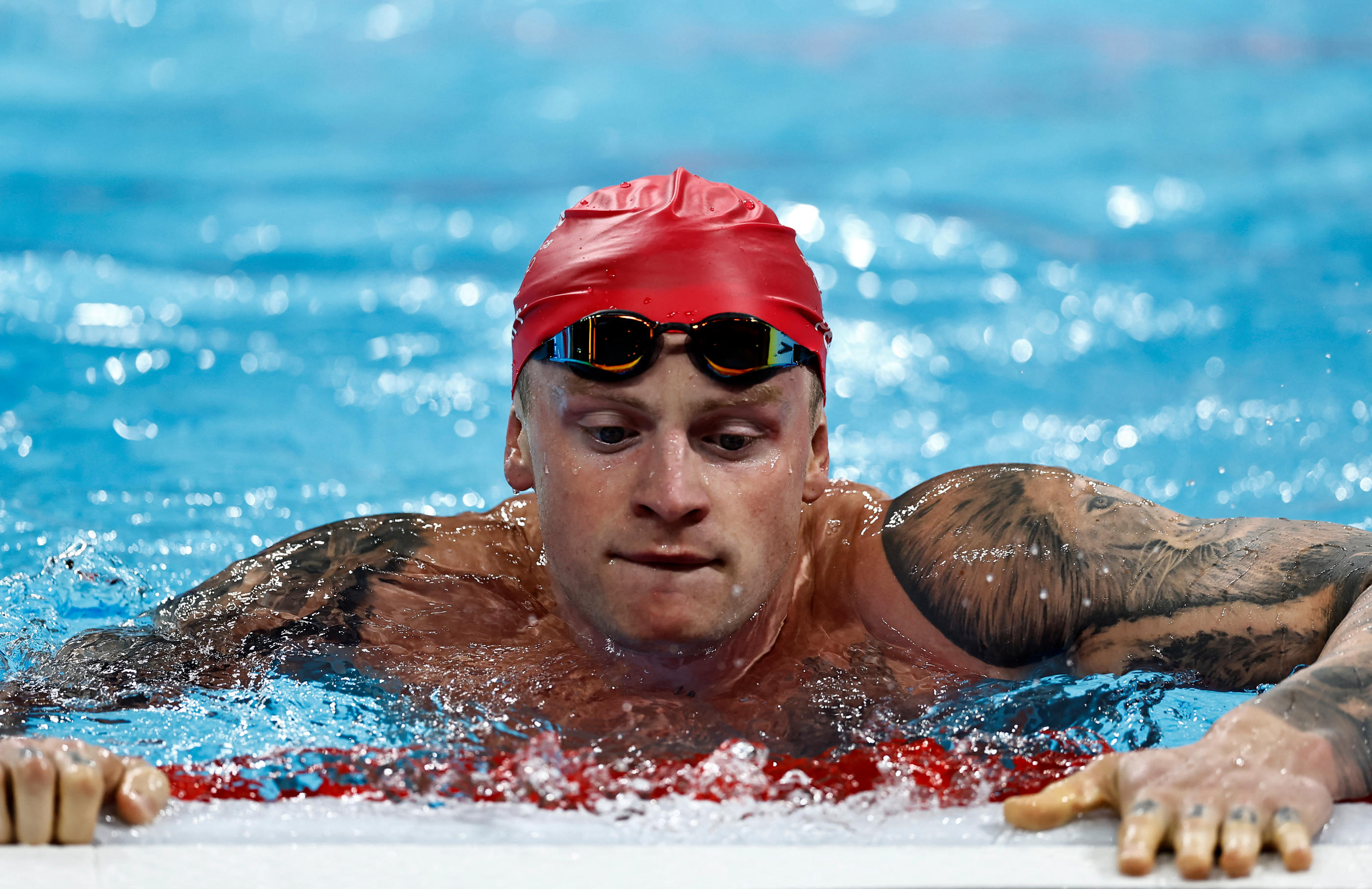 Adam Peaty a terminé ses JO dimanche. REUTERS/Clodagh Kilcoyne