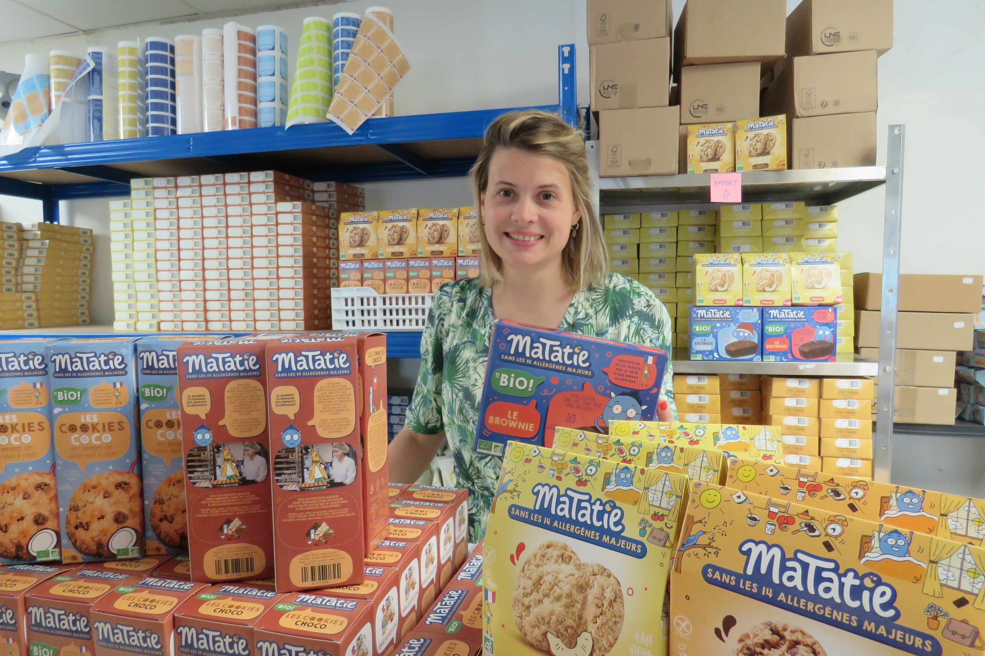 Vaux-le-Pénil, le 12 juillet. Tiphaine Bordier propose aujourd'hui quinze produits 100% bio et sans les 14 allergènes majeurs. LP/Sophie Bordier