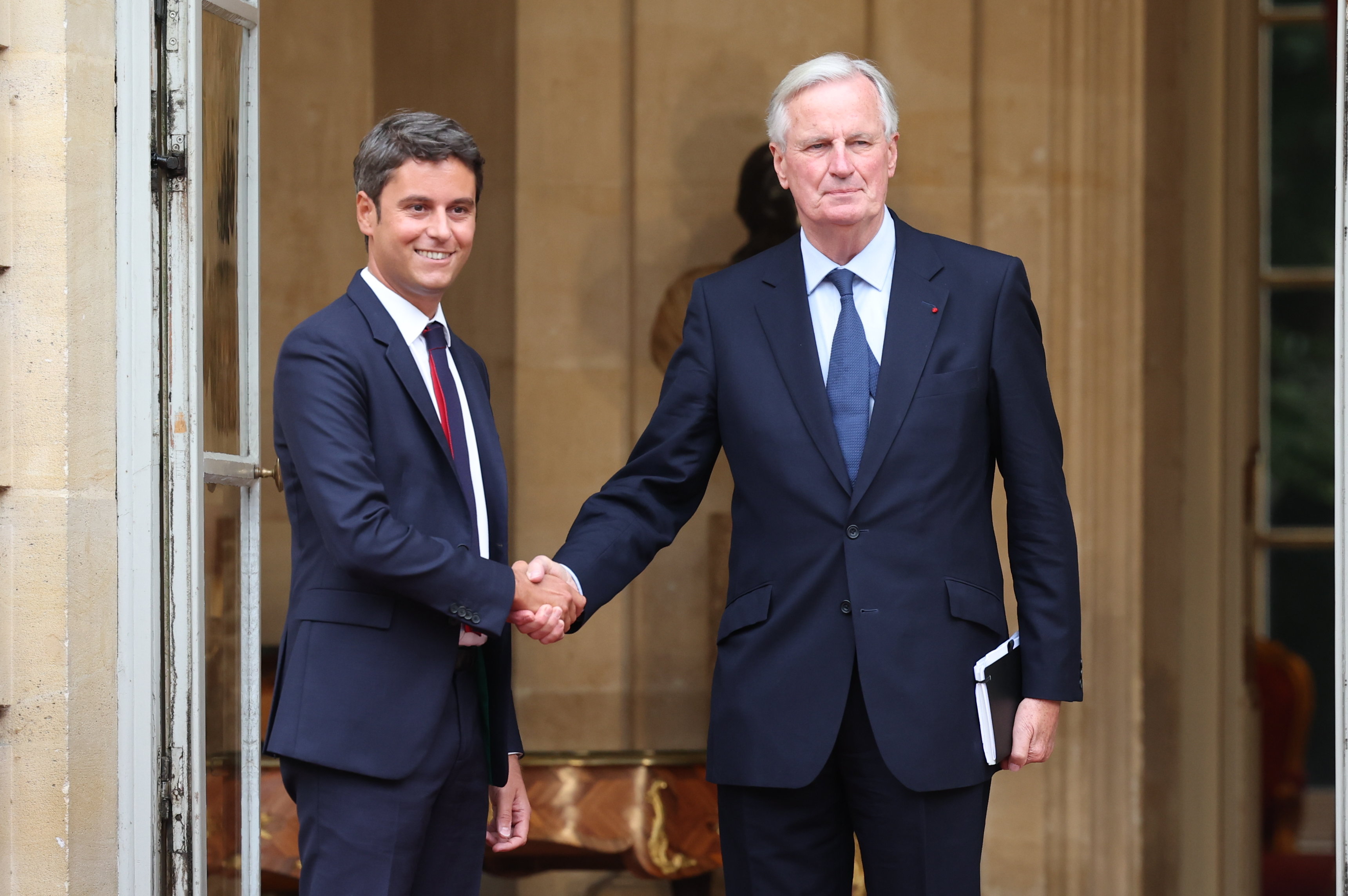 La nomination de Michel Barnier à Matignon enchante certains députés du groupe macroniste présidé par Gabriel Attal, d'autres beaucoup moins. LP/Arnaud Journois